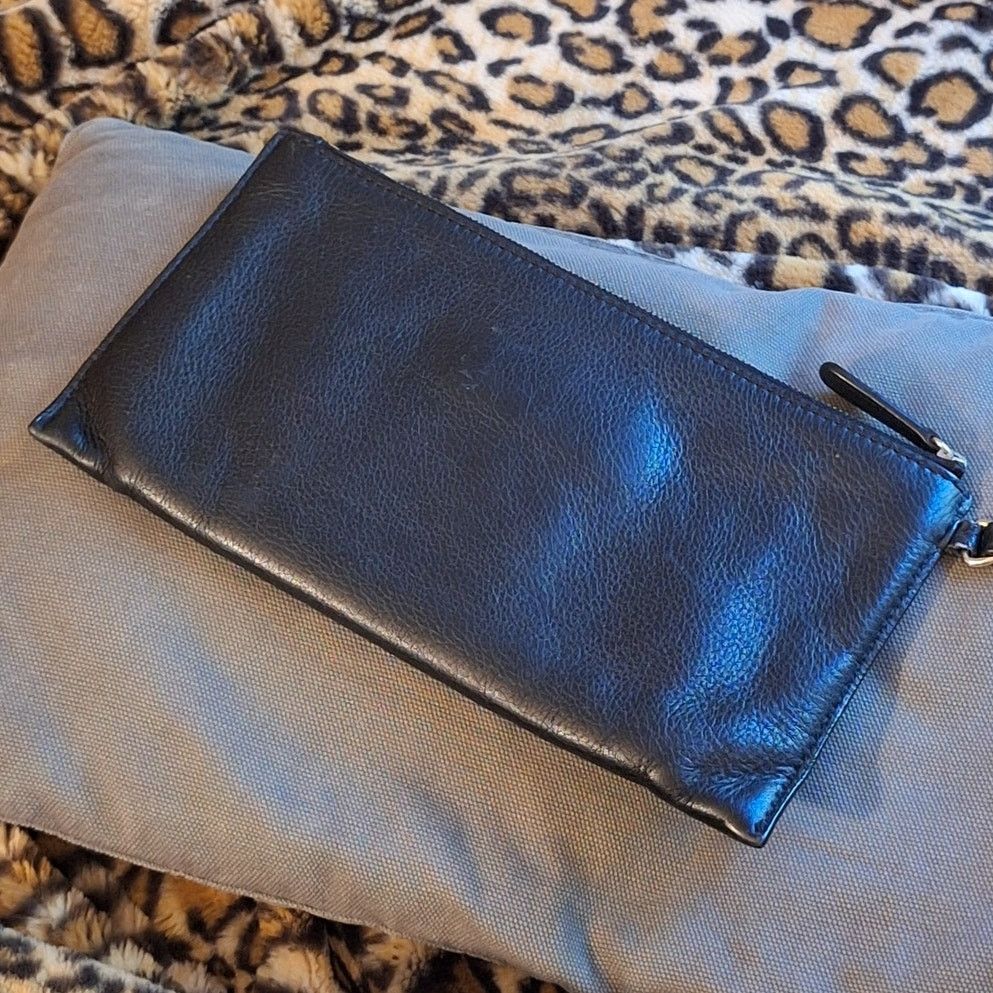 Michael Kors Michael Kors Wristlet Black Leather Eyelet 9.75" x 5.5" Punk Size ONE SIZE - 3 Thumbnail