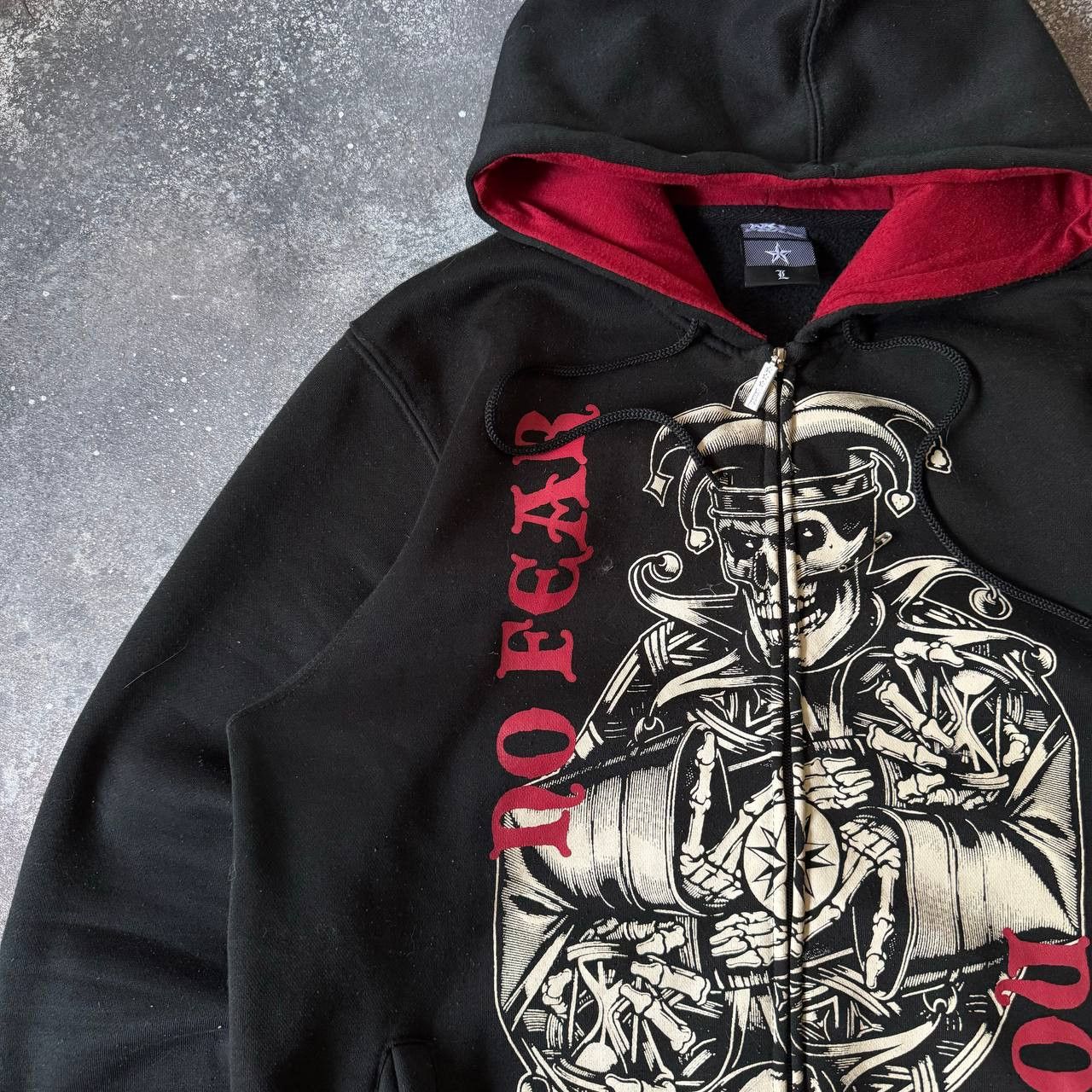 If Six Was Nine × Japanese Brand × No Fear No Fear Vintage Joker Zip Hoodie Size US L / EU 52-54 / 3 - 3 Thumbnail