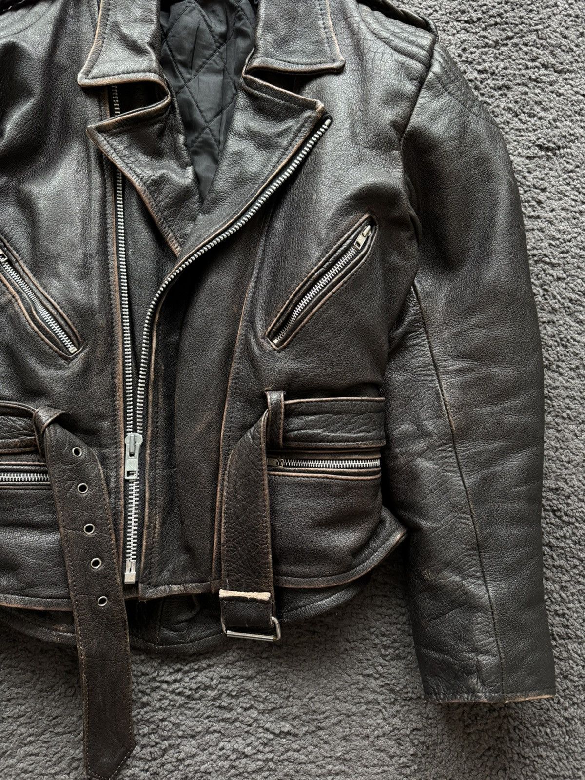 Vintage Vintage washed leather jacket 🔥 Size M / US 6-8 / IT 42-44 - 4 Thumbnail