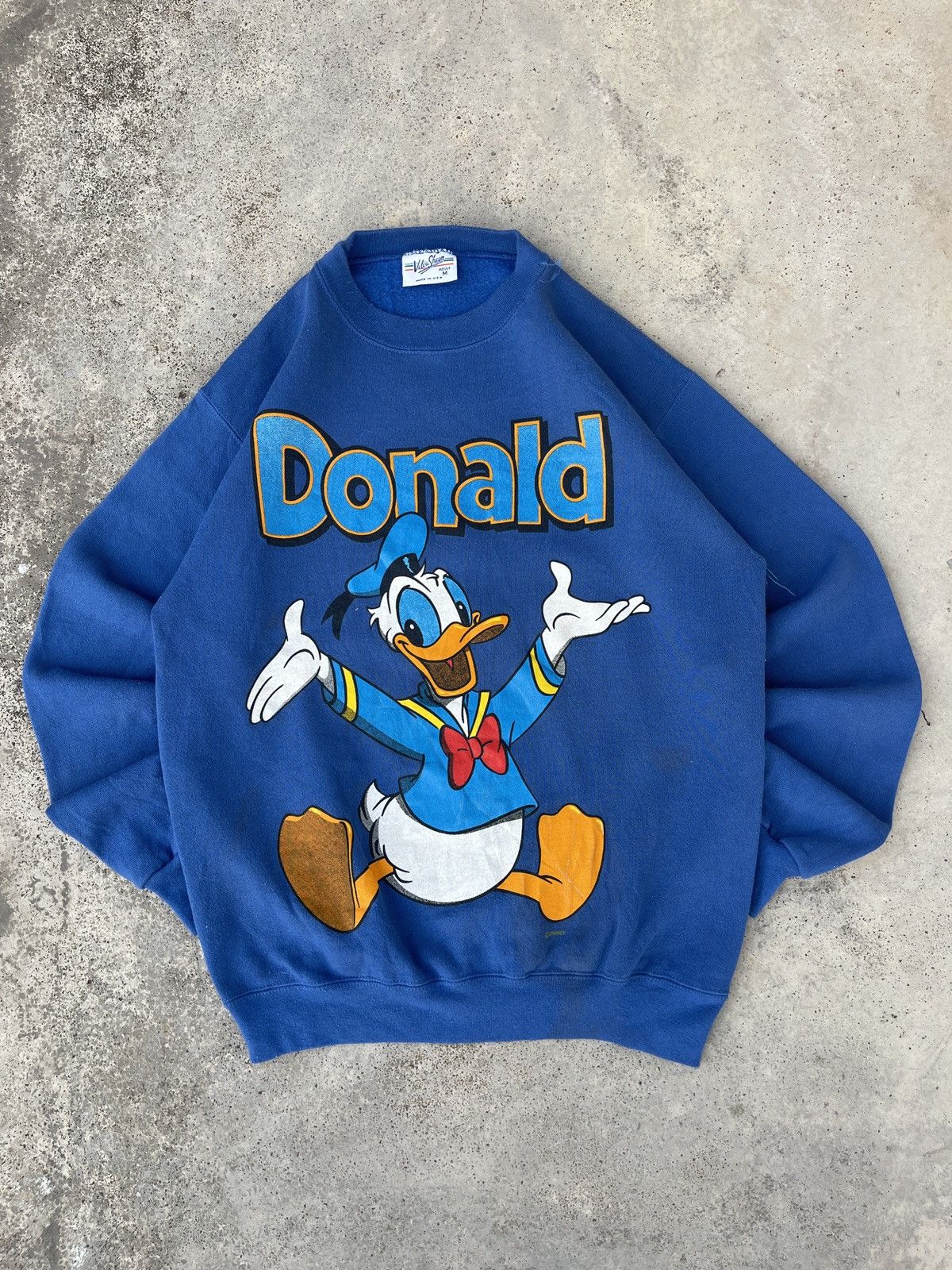 Disney × Vintage Vintage 90s Donald Duck Big Print Sweatshirt Size US M / EU 48-50 / 2 - 1 Thumbnail