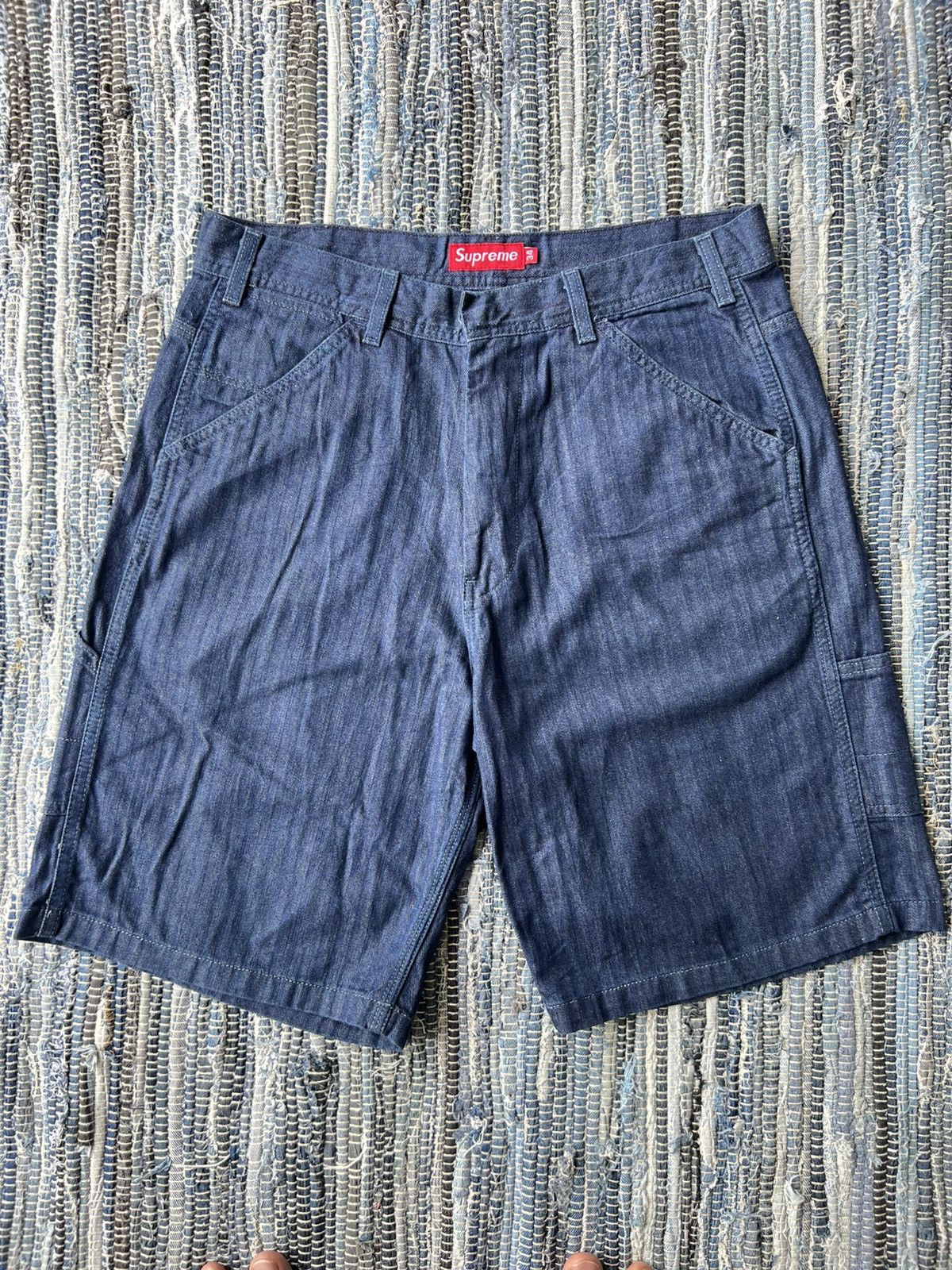 Supreme Supreme 🇺🇸 Herringbone Denim Painter Jorts Jeans Pants Size US 34 / EU 50 - 1 Thumbnail