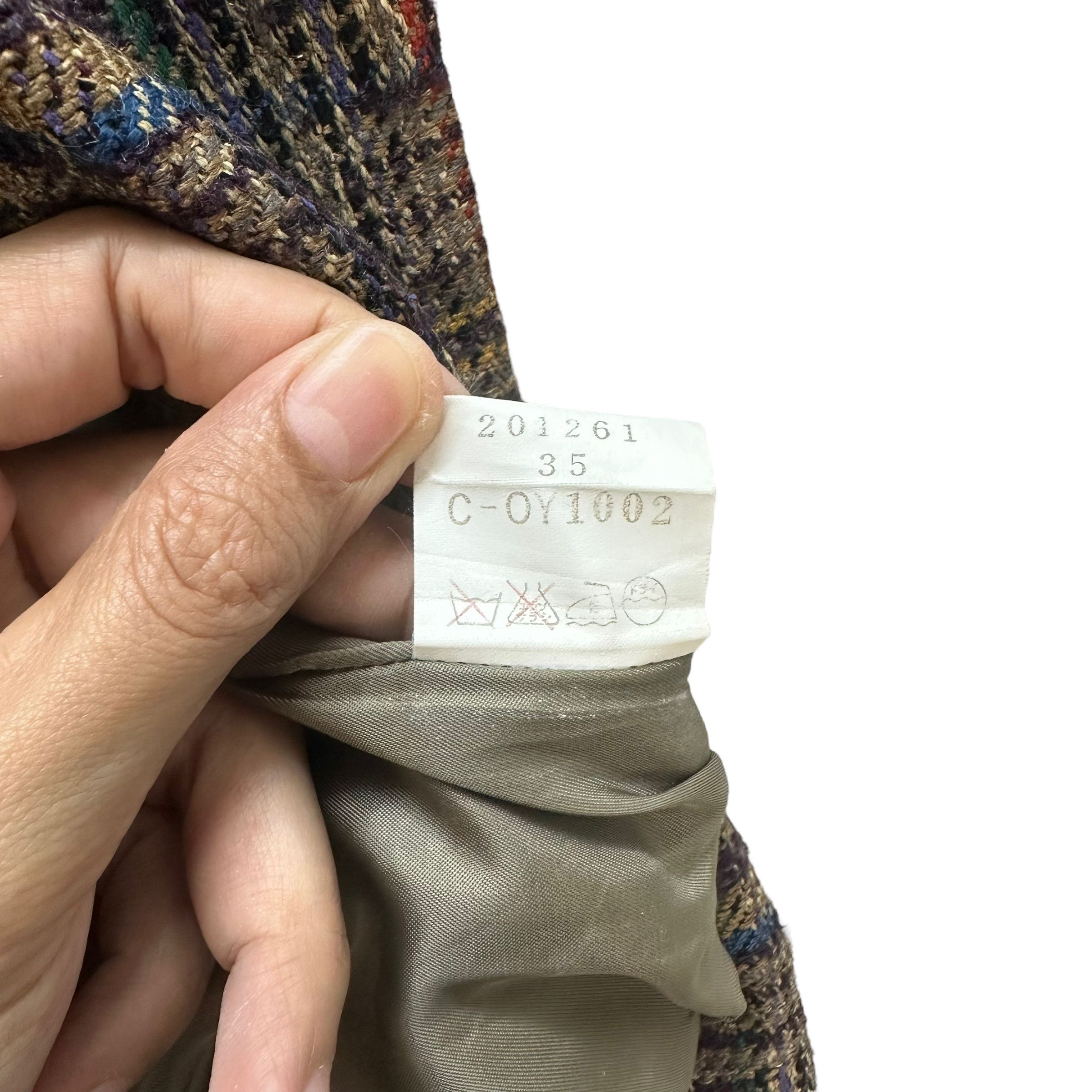 Hardy Amies HARDY AMIES COLORFUL DOUBLE BREASTED COAT JACKET #8382-006 Size M / US 6-8 / IT 42-44 - 10 Thumbnail