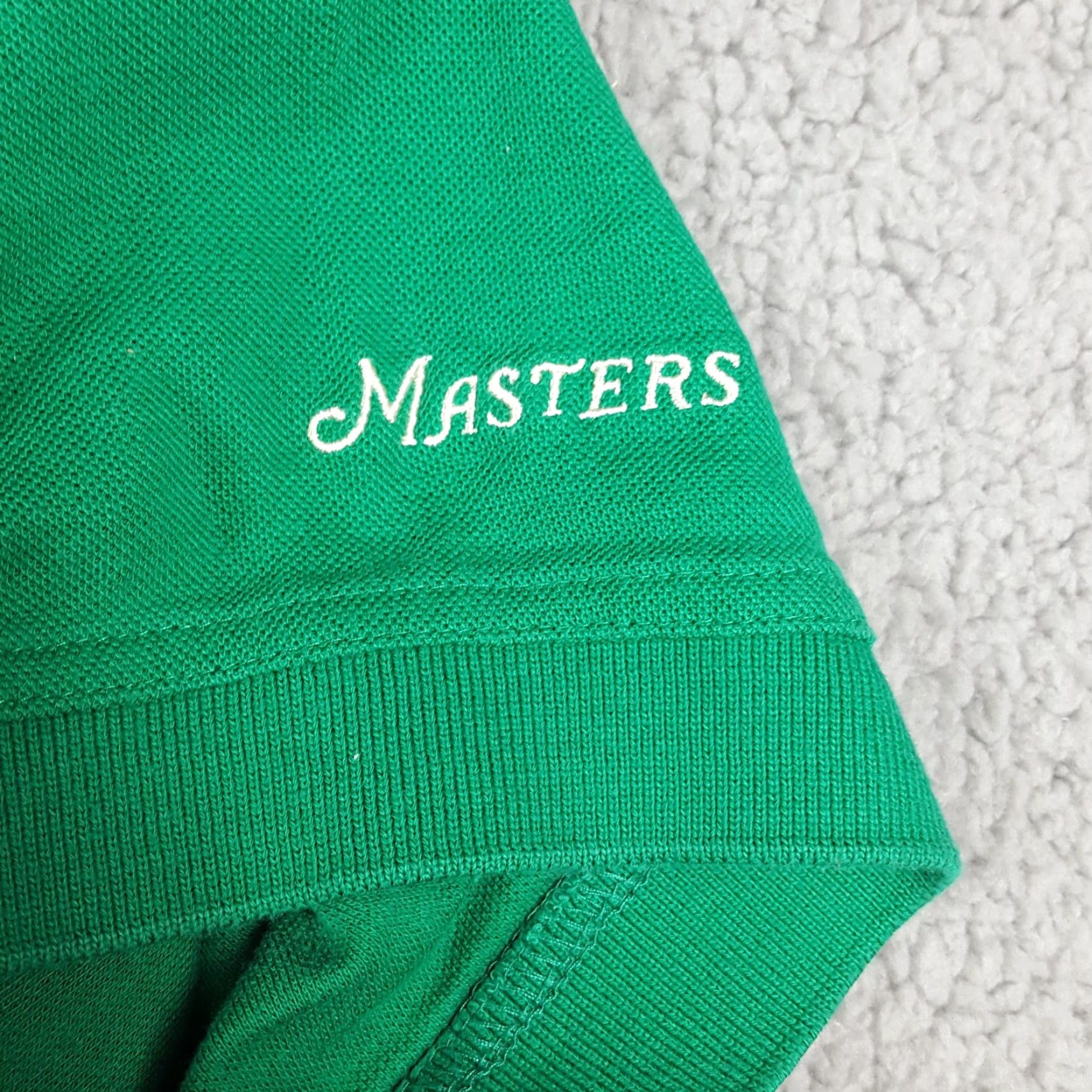 Vintage VINTAGE Masters Golf Polo Shirt Green XL Button Collar Logo - Adult Polo, Short Sleeve, Cotton, Regular Fit, 90s/Preppy/Surf Theme, Mens Size US XL / EU 56 / 4 - 4 Thumbnail