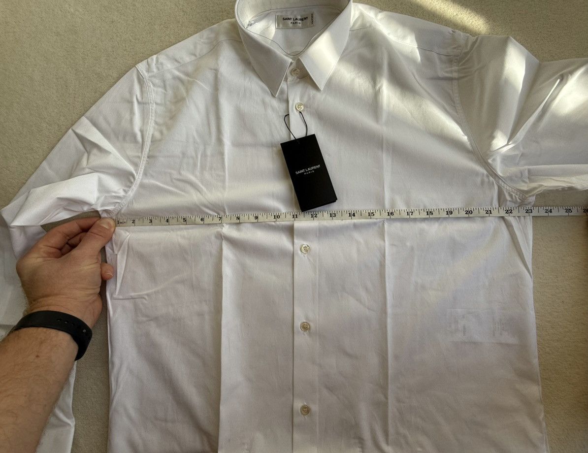 Saint Laurent Paris $760 SS23 BNWT Saint Laurent white shirt Sz 40 cotton poplin Size 40R - 7 Thumbnail