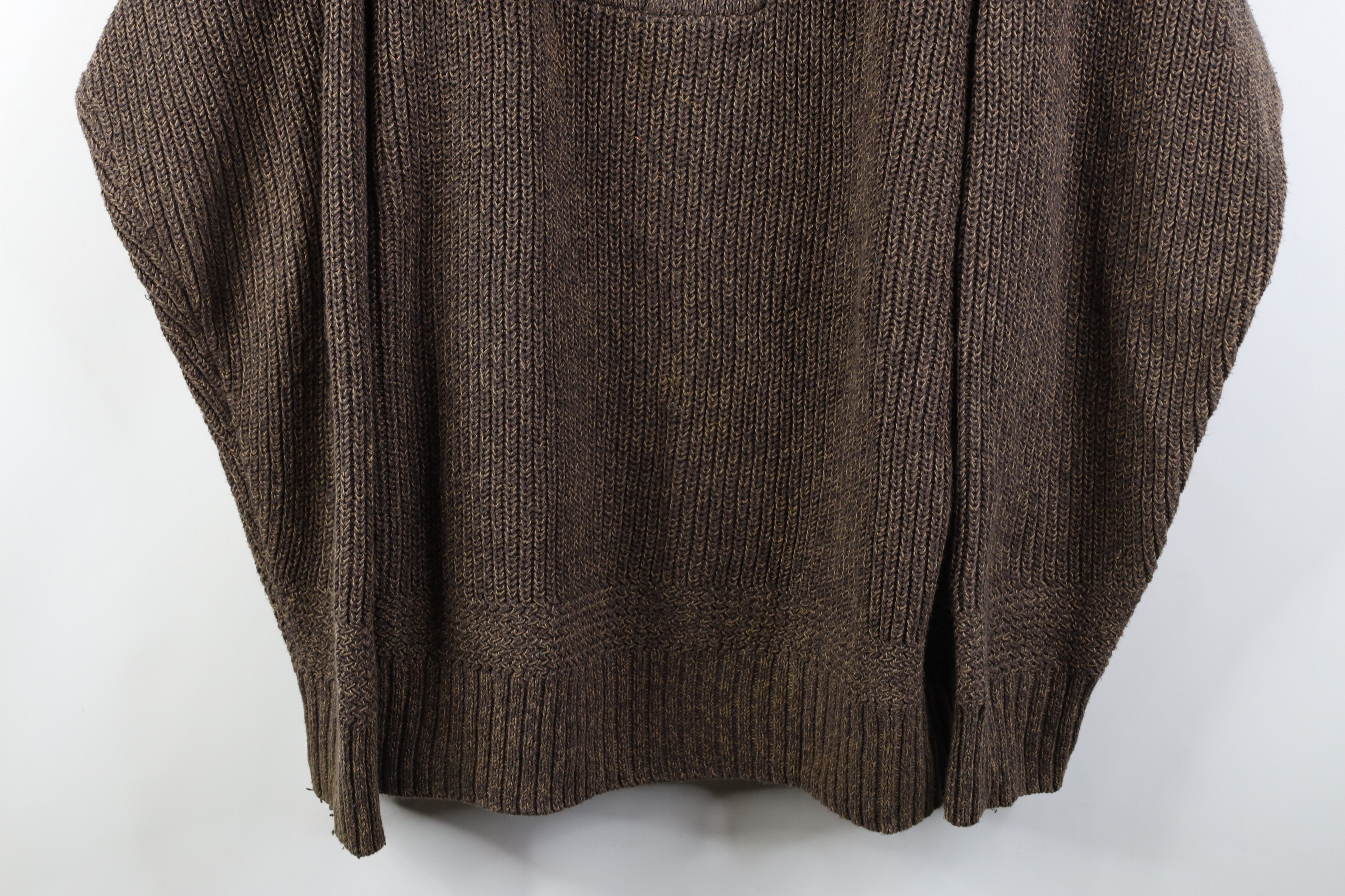 Vintage Vintage 90s Streetwear Heavyweight Ribbed Henley Sweater Size US XL / EU 56 / 4 - 3 Thumbnail
