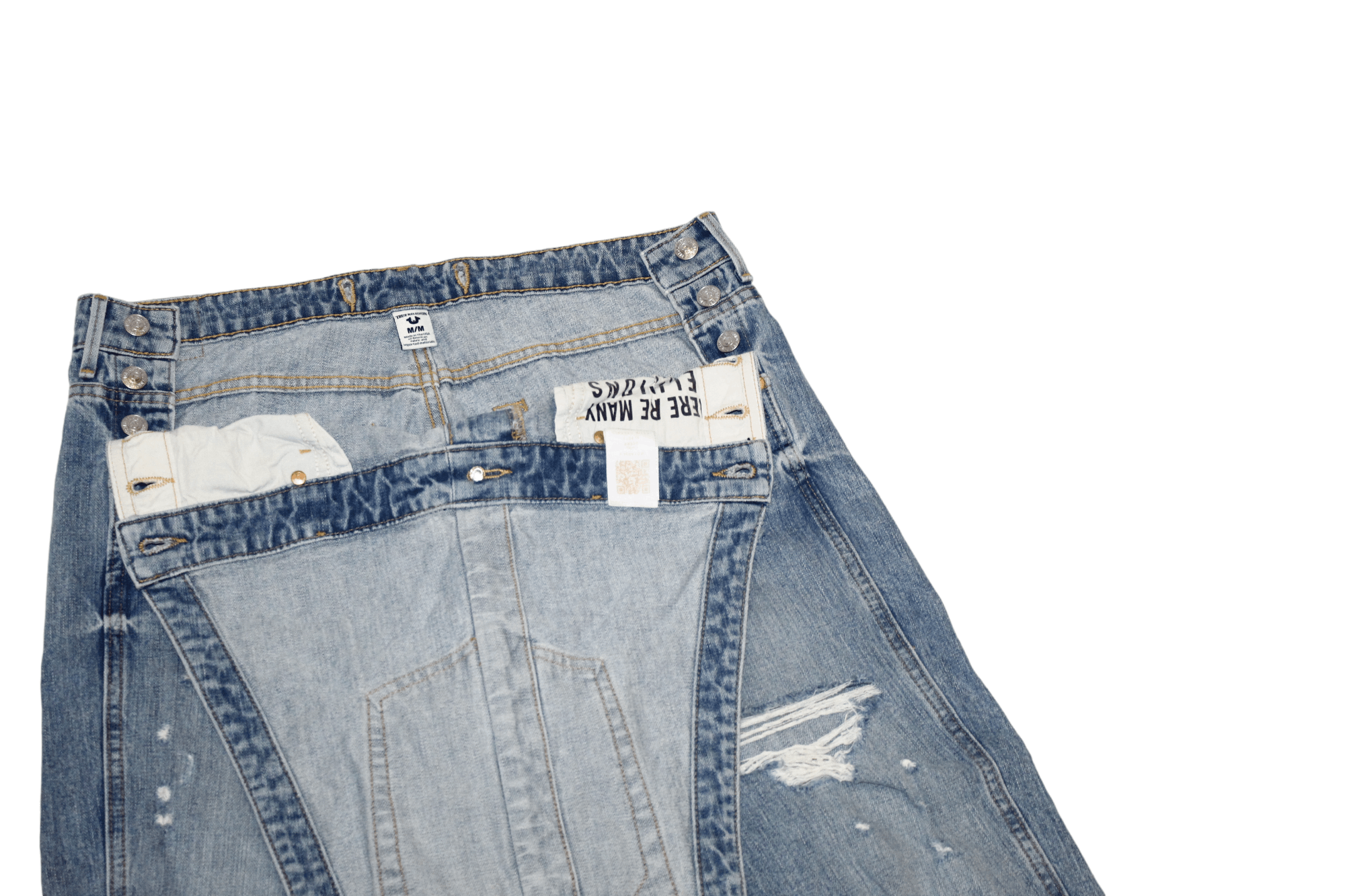 True Religion True Religion Distressed Faded Blue Denim Tapered Overall Size US 30 / EU 46 - 11 Thumbnail