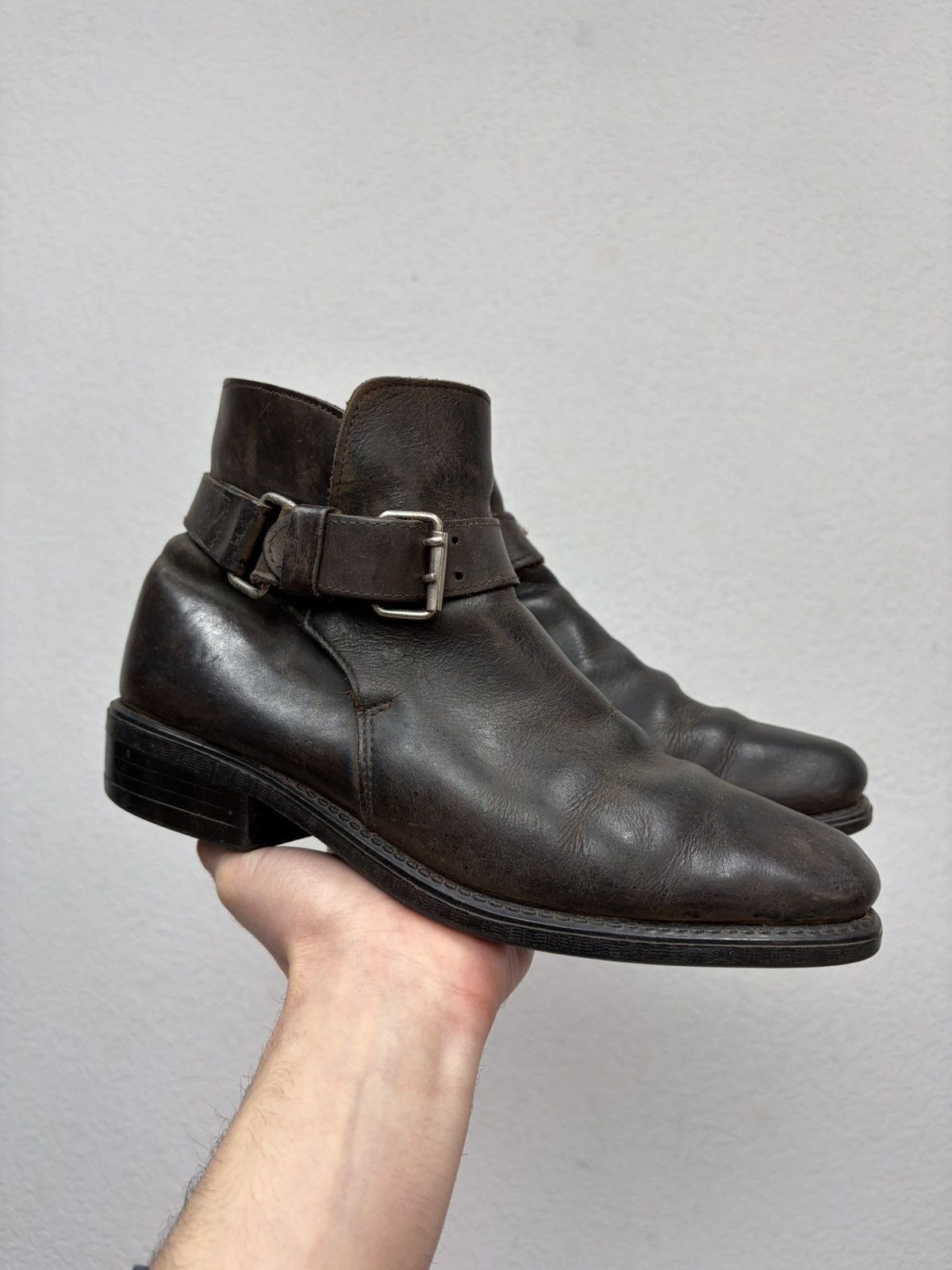 If Six Was Nine AS 98 Vibe Artisan Black Leather Side Zip Ankle Biker Boots Size US 8 / EU 41 - 3 Thumbnail