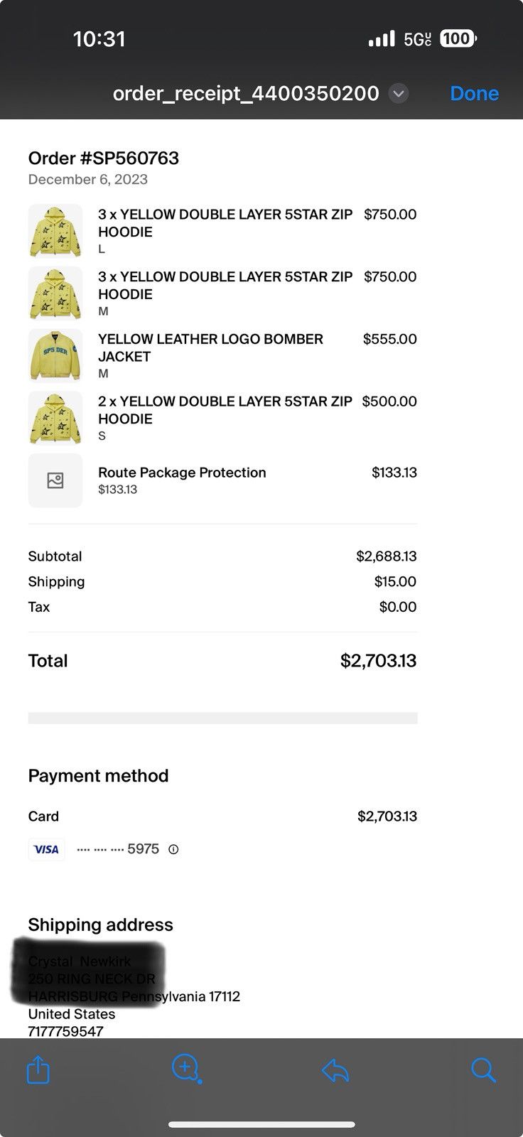 Sp5der Sp5der Double Layer 5 Star Zip Hoodie Size US M / EU 48-50 / 2 - 6 Thumbnail