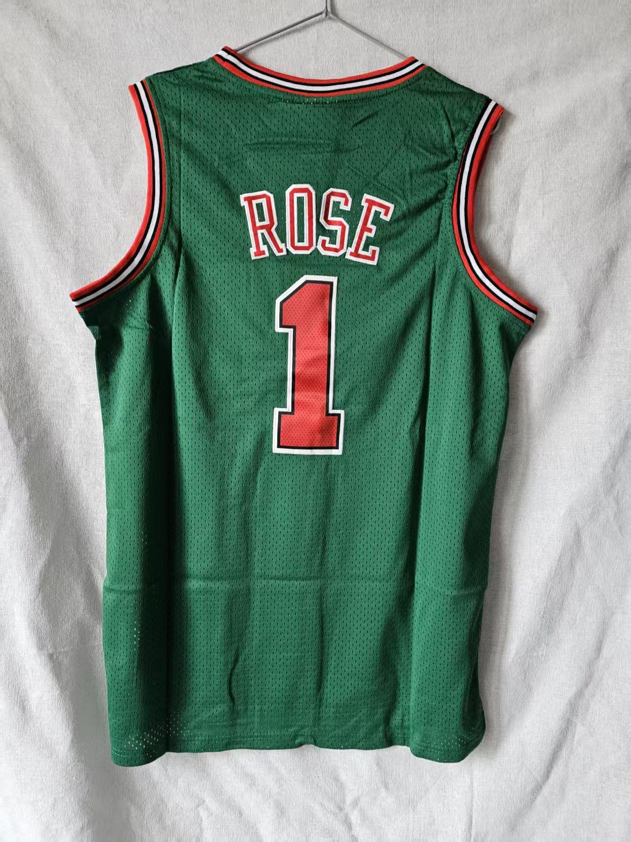 NBA Chicago Bulls 1 Derrick Rose Jersey Stitched Green Size US M / EU 48-50 / 2 - 2 Thumbnail