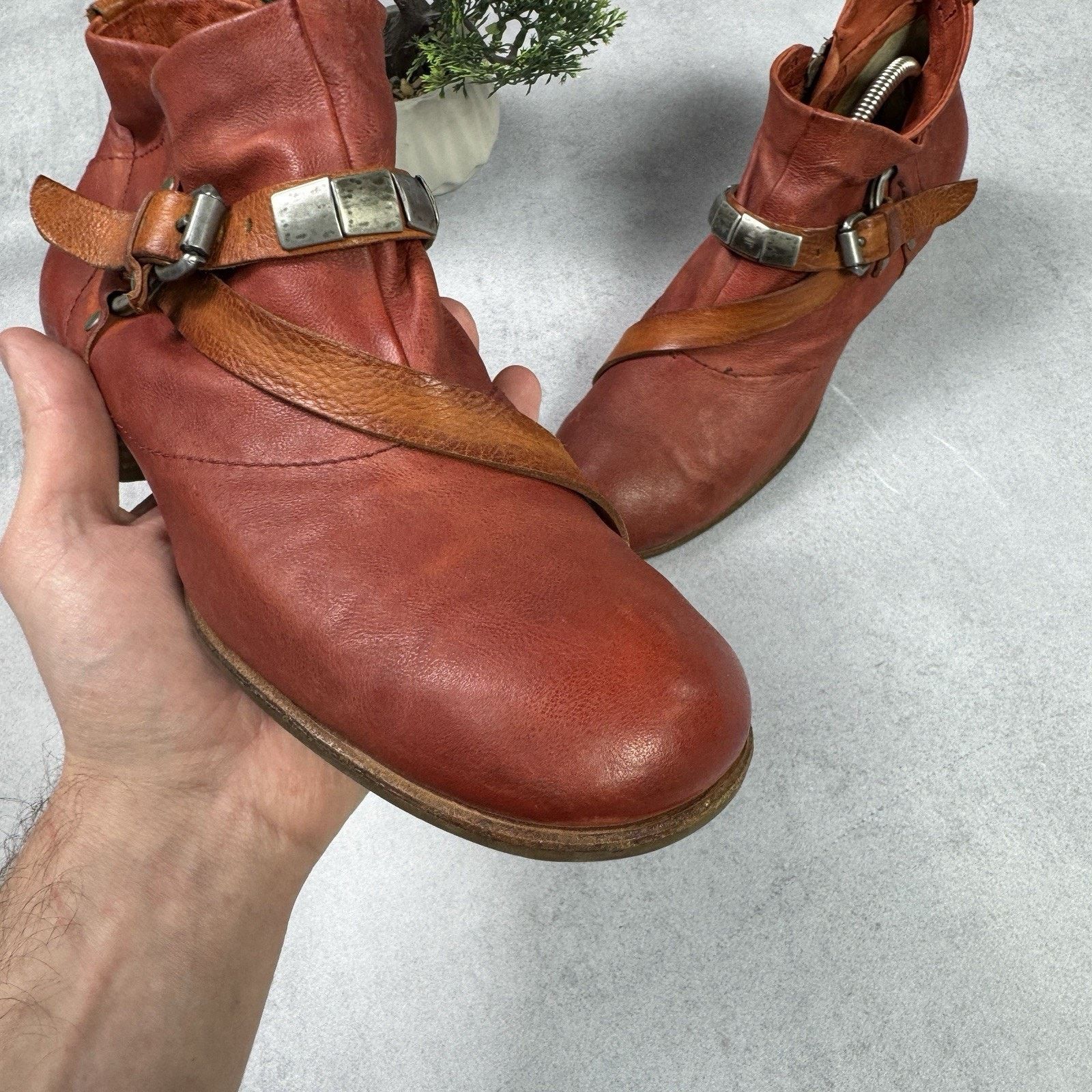 Vintage A.S.98 Airstep Booties Leather Vintage Handmade Rock Size US 10 / IT 40 - 5 Thumbnail