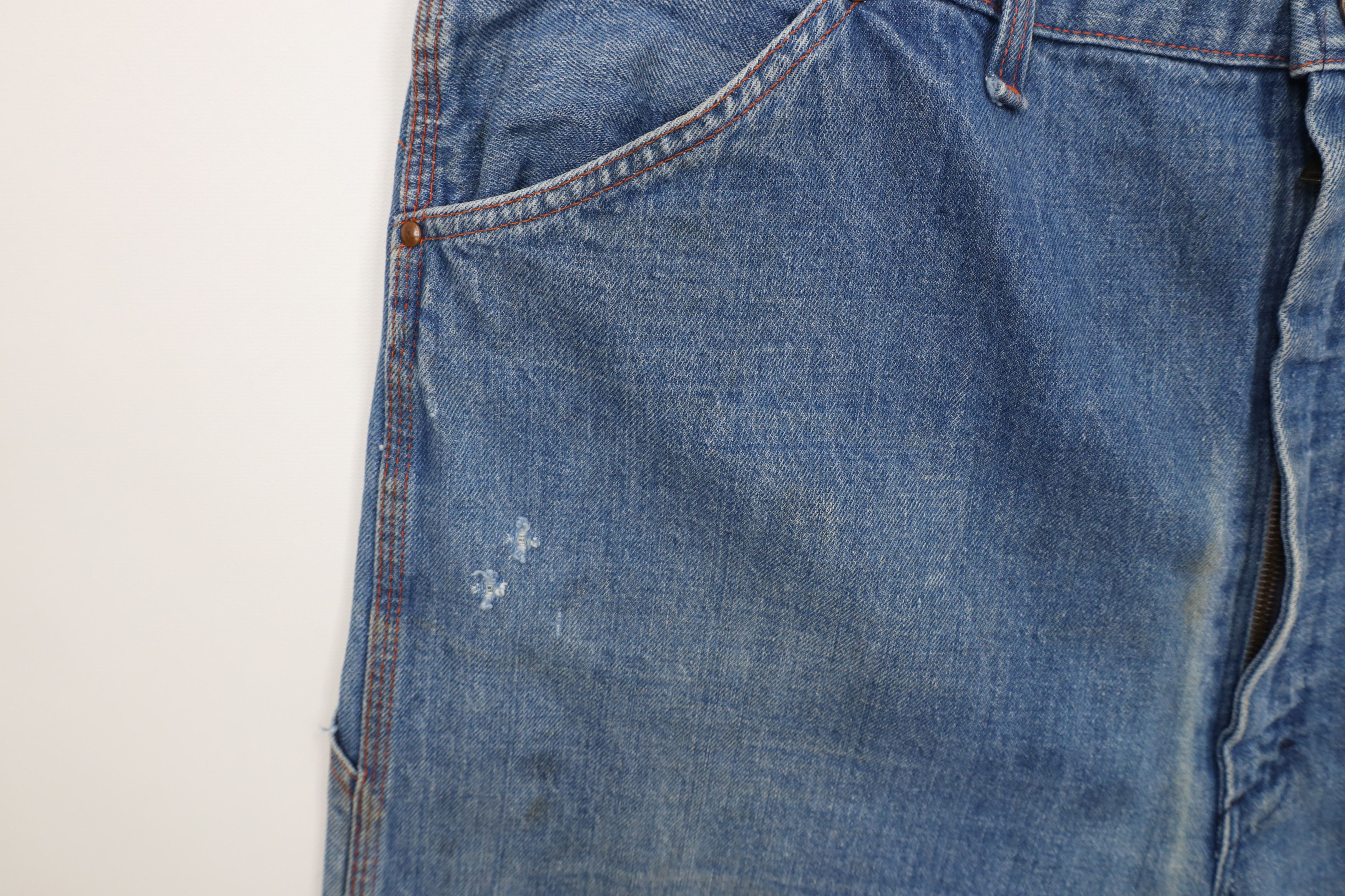 Big Mac × Vintage Vintage 70s Big Mac Wide Leg Dungaree Denim Jeans USA Size US 40 / EU 56 - 9 Thumbnail