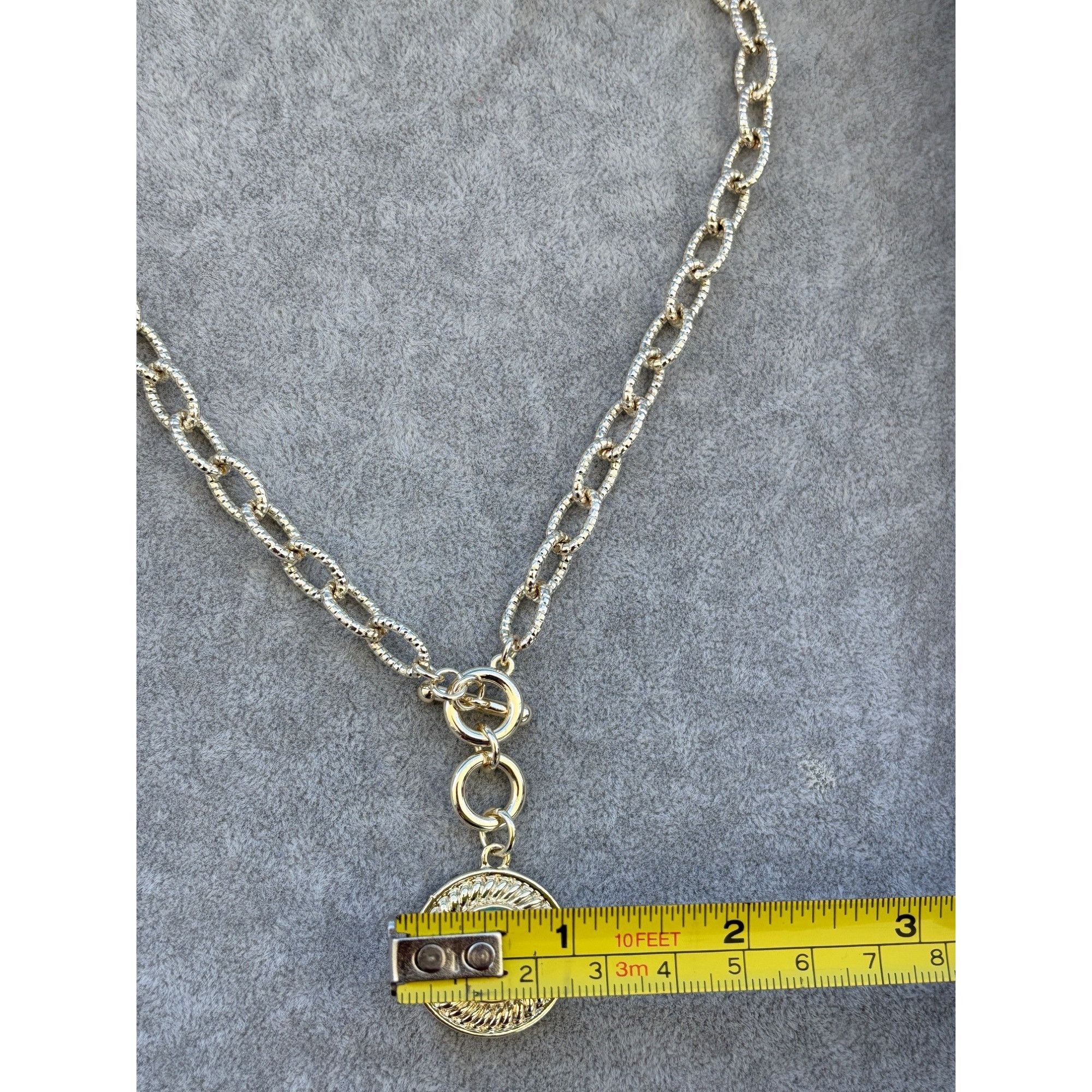 Other Silver Chain Necklace With Turquoise Pendant Faux Turquoise Size ONE SIZE - 4 Thumbnail