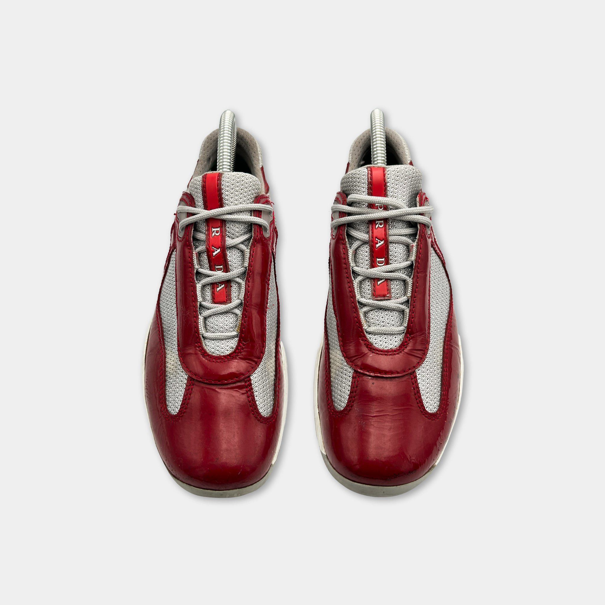 Prada Prada America’s Cup Red Low Sneakers Size US 8 / IT 38 - 2 Thumbnail