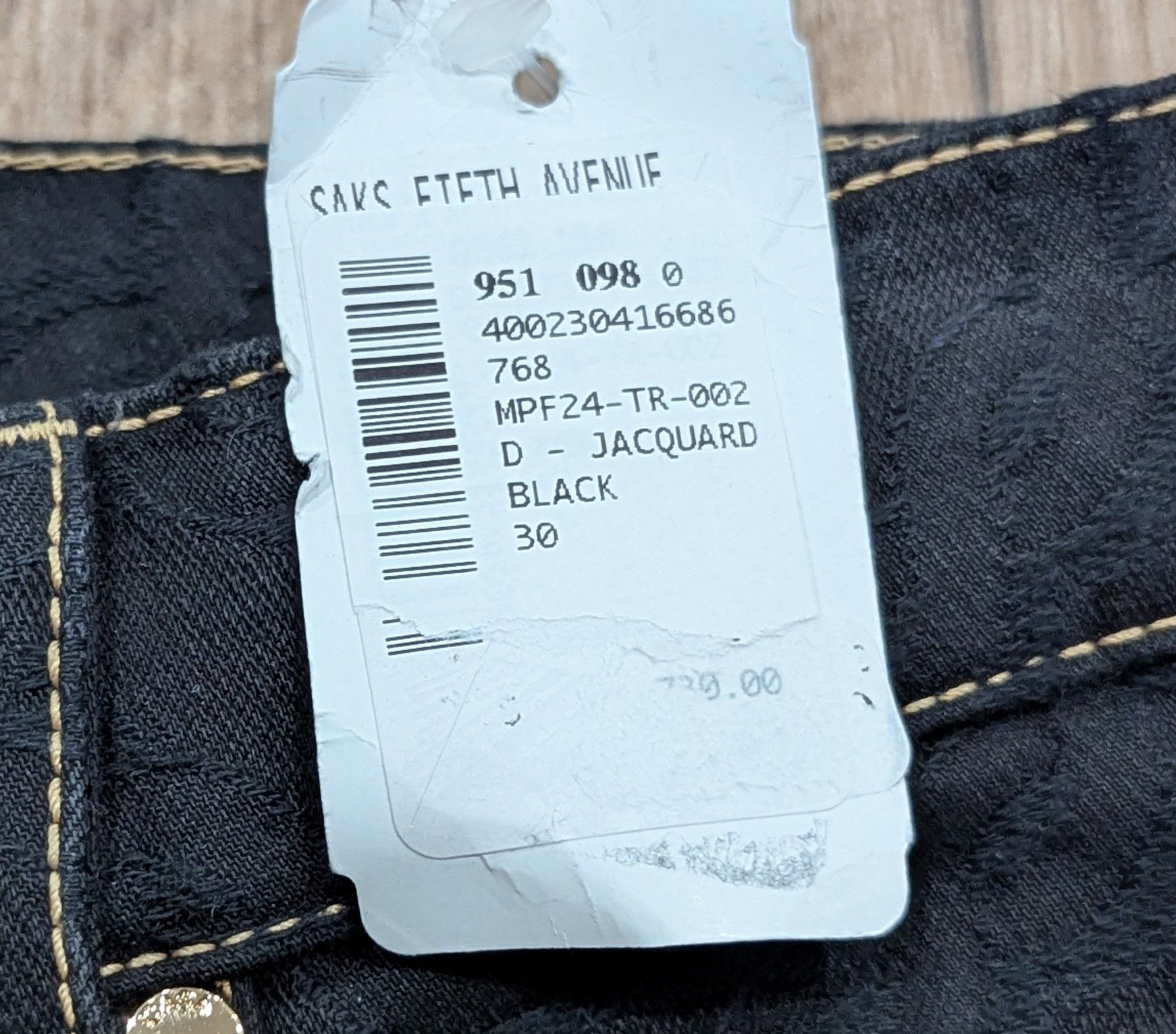 Casablanca CASABLANCA Jacquard Straight Leg Denim Jeans Black 30 Size US 30 / EU 46 - 10 Thumbnail