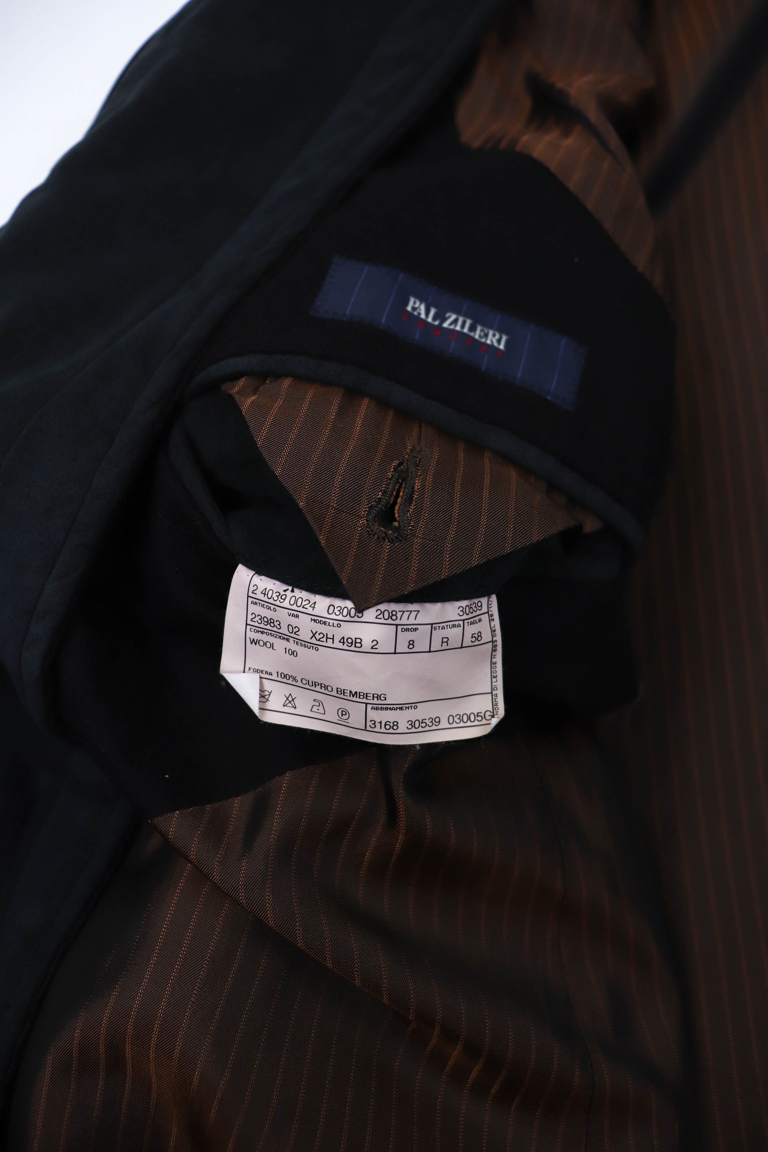 Pal Zileri PAL ZILERI Concept Black Wool Sport Coat Blazer Jacket Size 48R - 22 Thumbnail