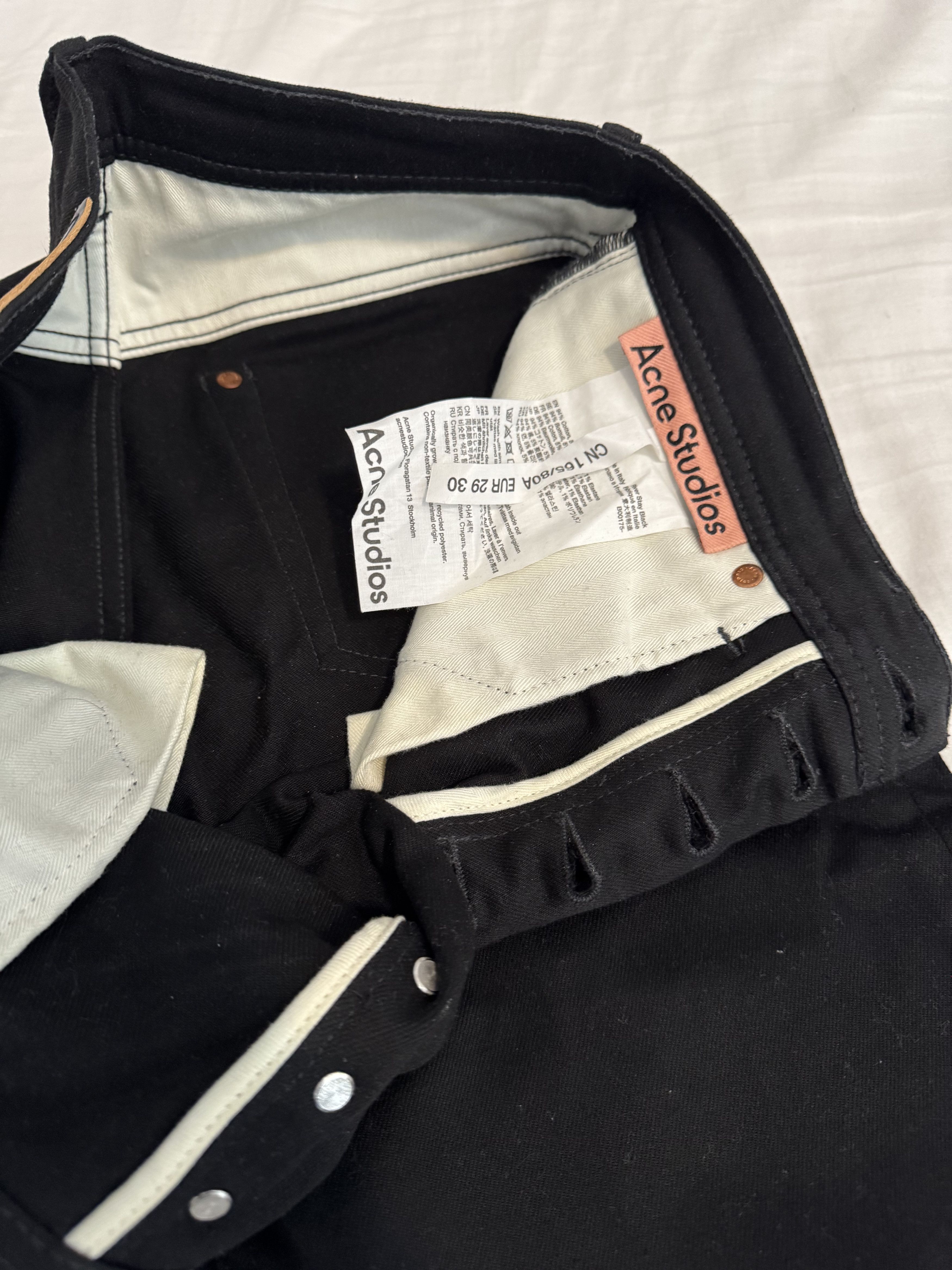 Acne Studios River Jeans Stay Black 29/30 Size US 29 - 3 Thumbnail