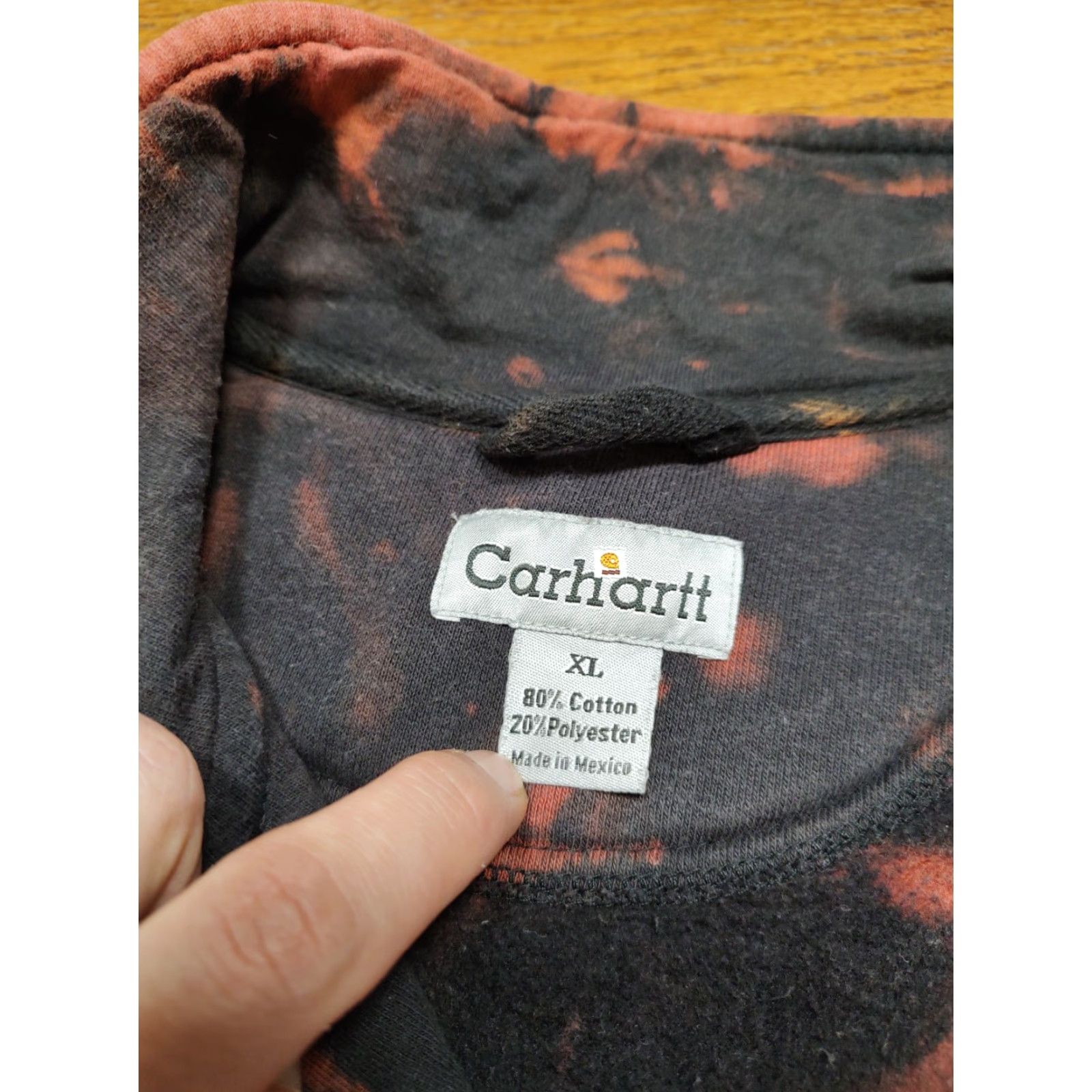 Carhartt VINTAGE Carhartt Sweatshirt Mens XL Black 1/4 Zip Tie Dye 90s College Outdoor Logo Pullover Size US XL / EU 56 / 4 - 5 Thumbnail