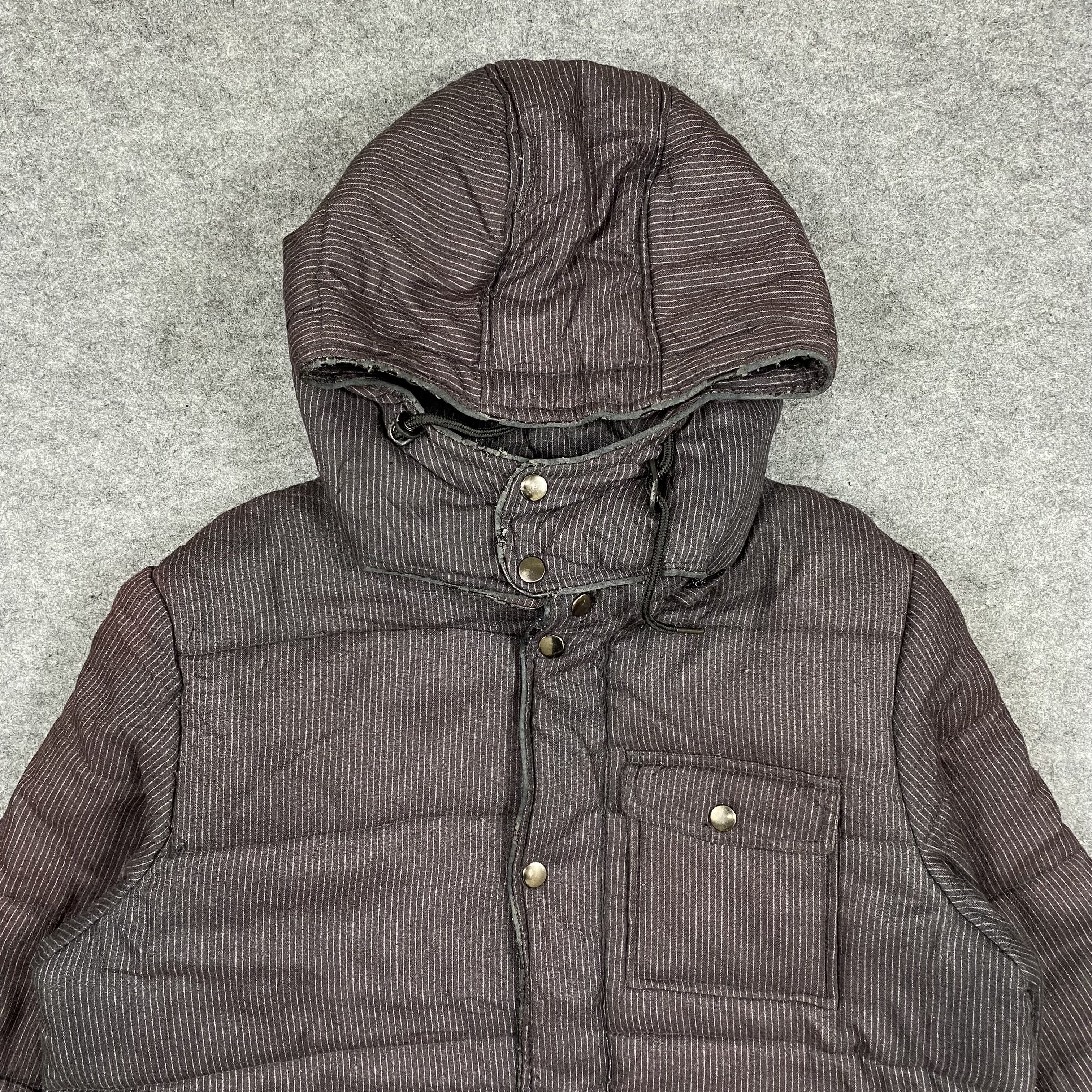 Vintage VTG 2009 J.N.R.D Pinstripe Hooded Puffer Jacket-J670 Size US M / EU 48-50 / 2 - 7 Thumbnail