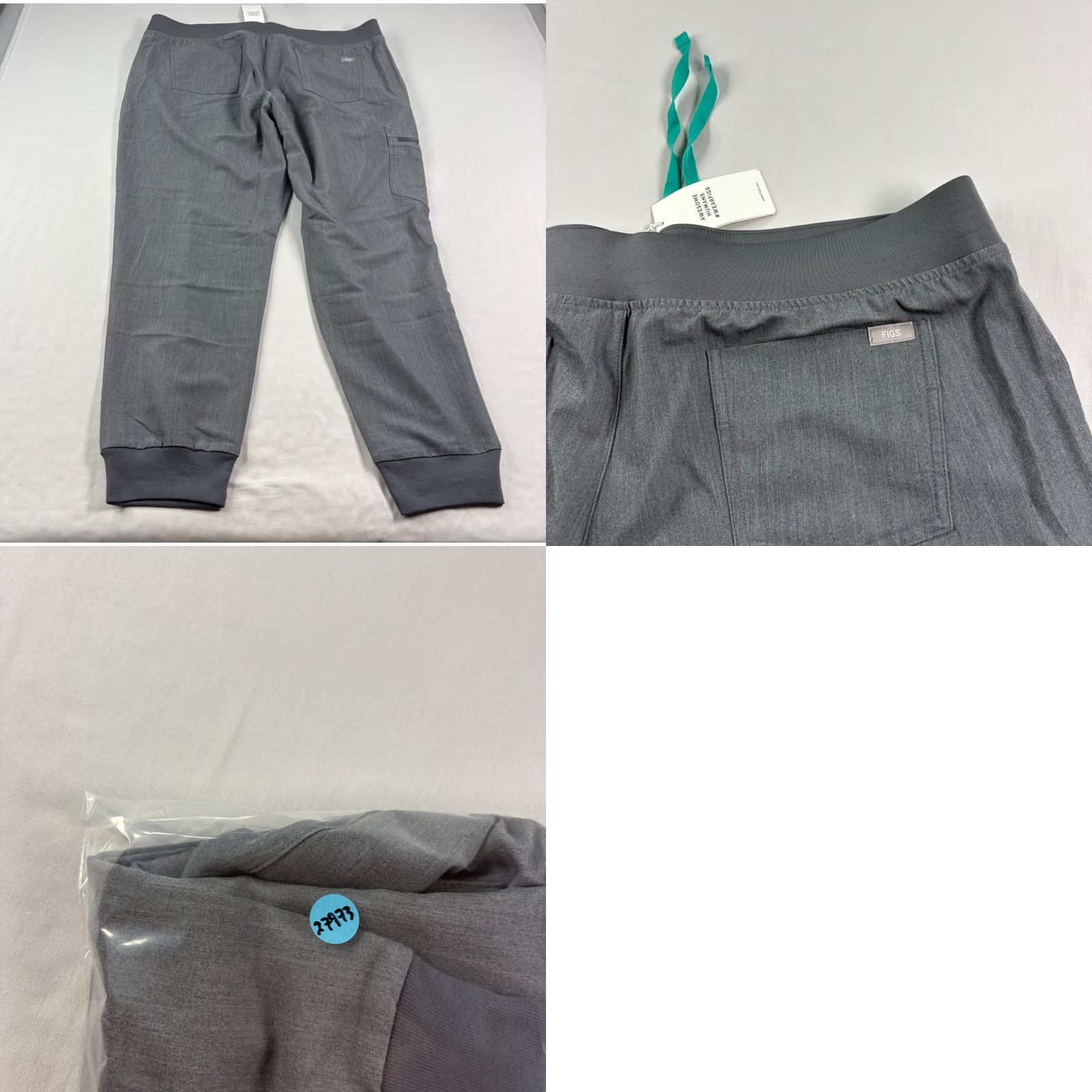 Vintage Figs Scrub Pants Womens 2XL Gray Zamora 2.0 Jogger Nurse Medical Uniform NEW Size 40" / US 18 - 8 Thumbnail