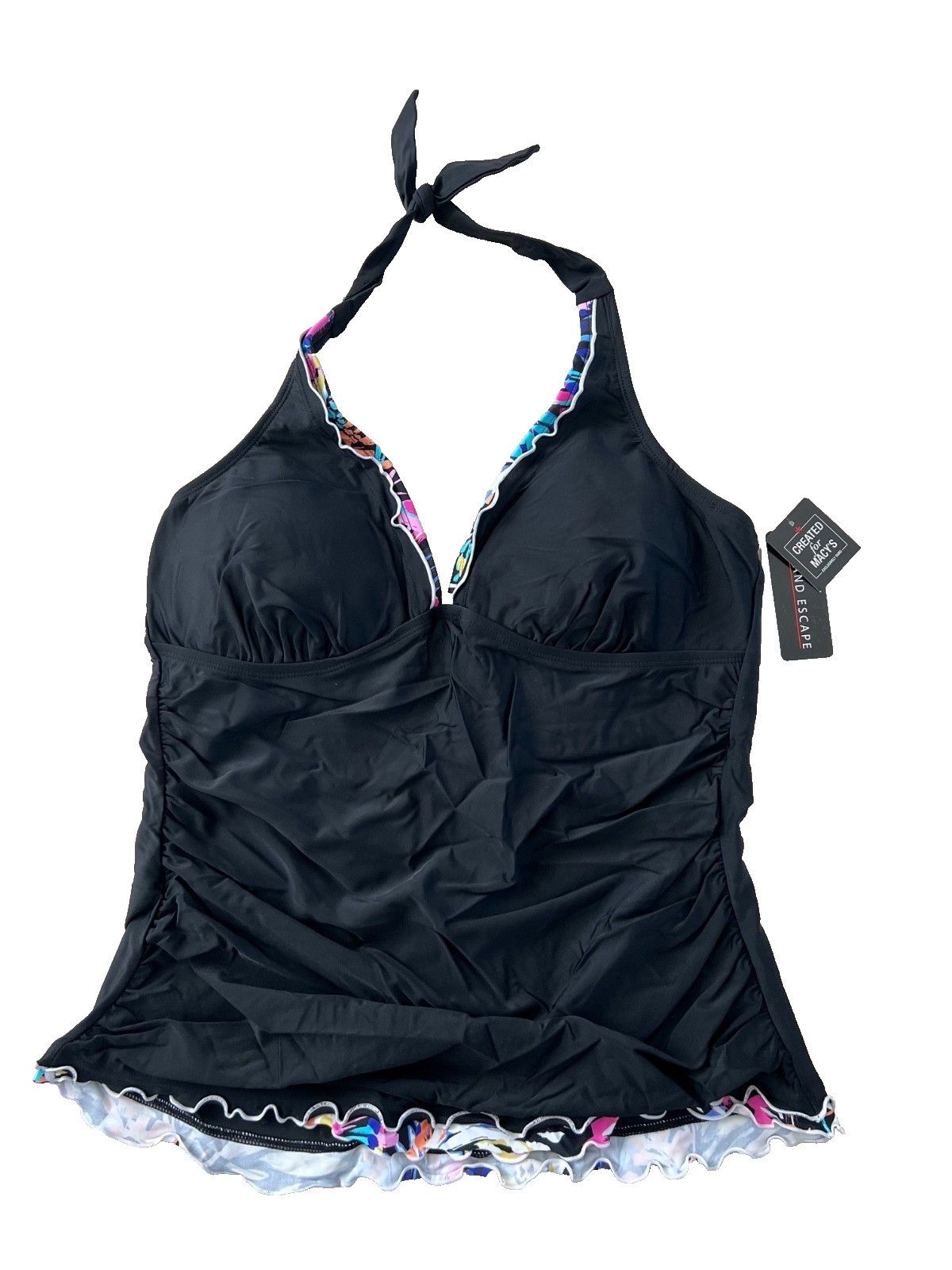Other Island Escape Mariposa Tankini Top Black ( 14 ) Size XL / US 12-14 / IT 48-50 - 3 Thumbnail
