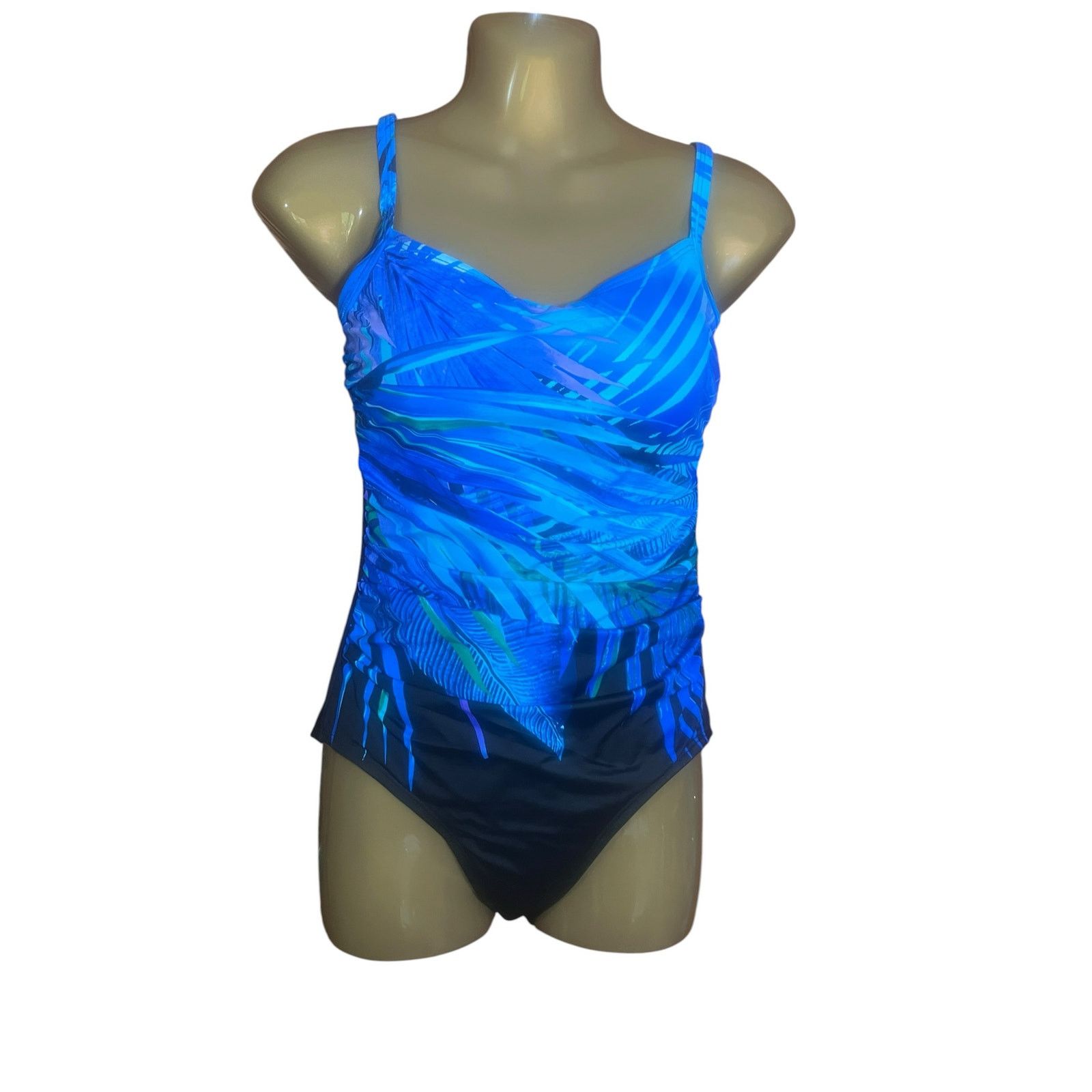 Other Eomenie NWT Blue & White Swimsuit Sz Large Adjustable Strap Size ONE SIZE - 2 Thumbnail