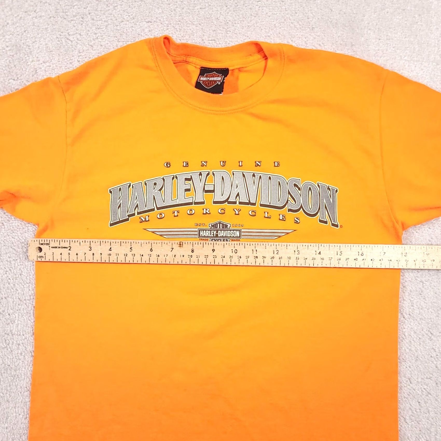 Harley Davidson Harley-Davidson Shirt Mens Small Orange Short Sleeve Motorcycle Logo Crew Neck T-Shirt Size US S / EU 44-46 / 1 - 3 Thumbnail