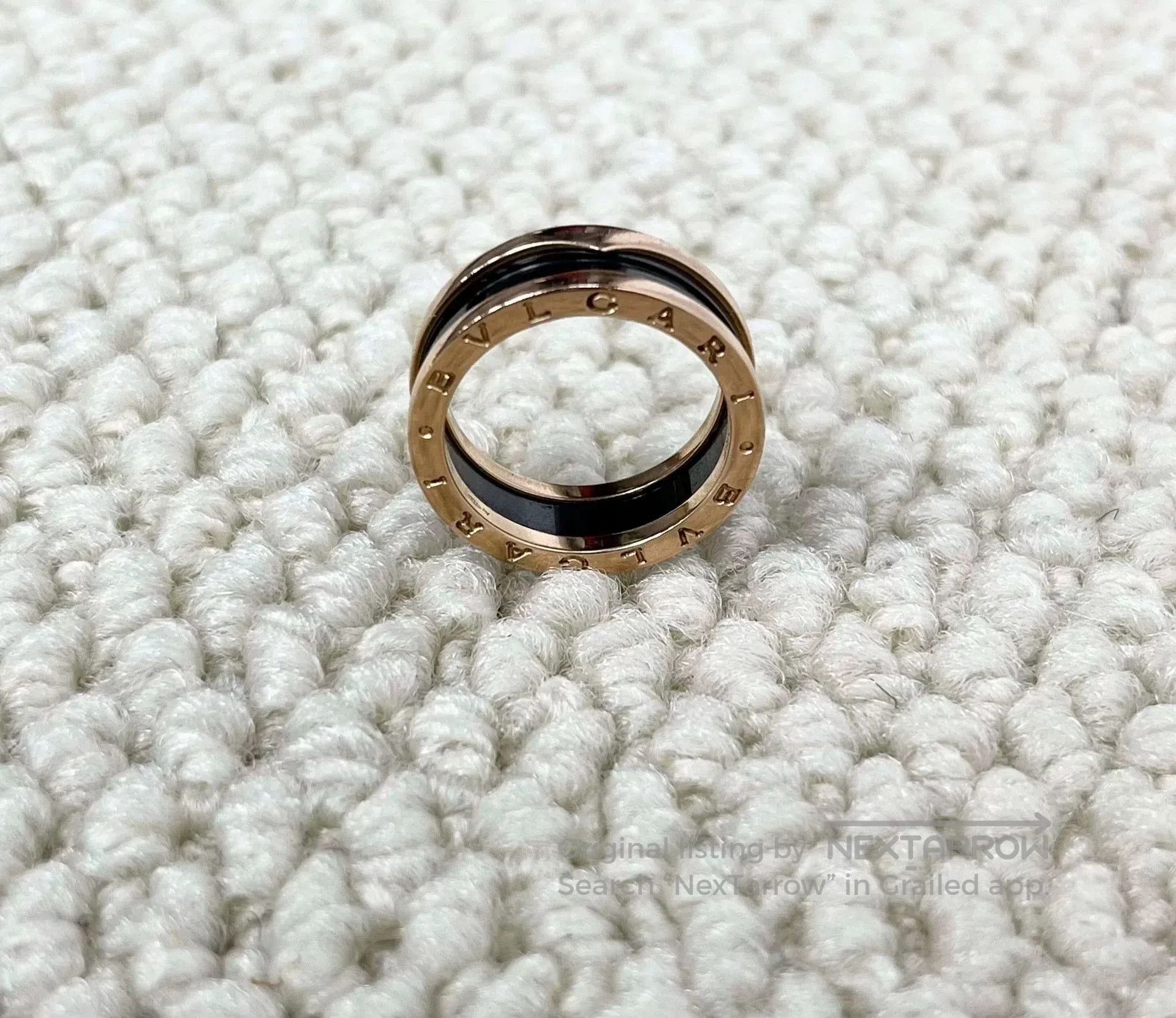 Bvlgari Bvlgari B.zero1 Rose Gold Ceramic Ring. Size ONE SIZE - 4 Thumbnail