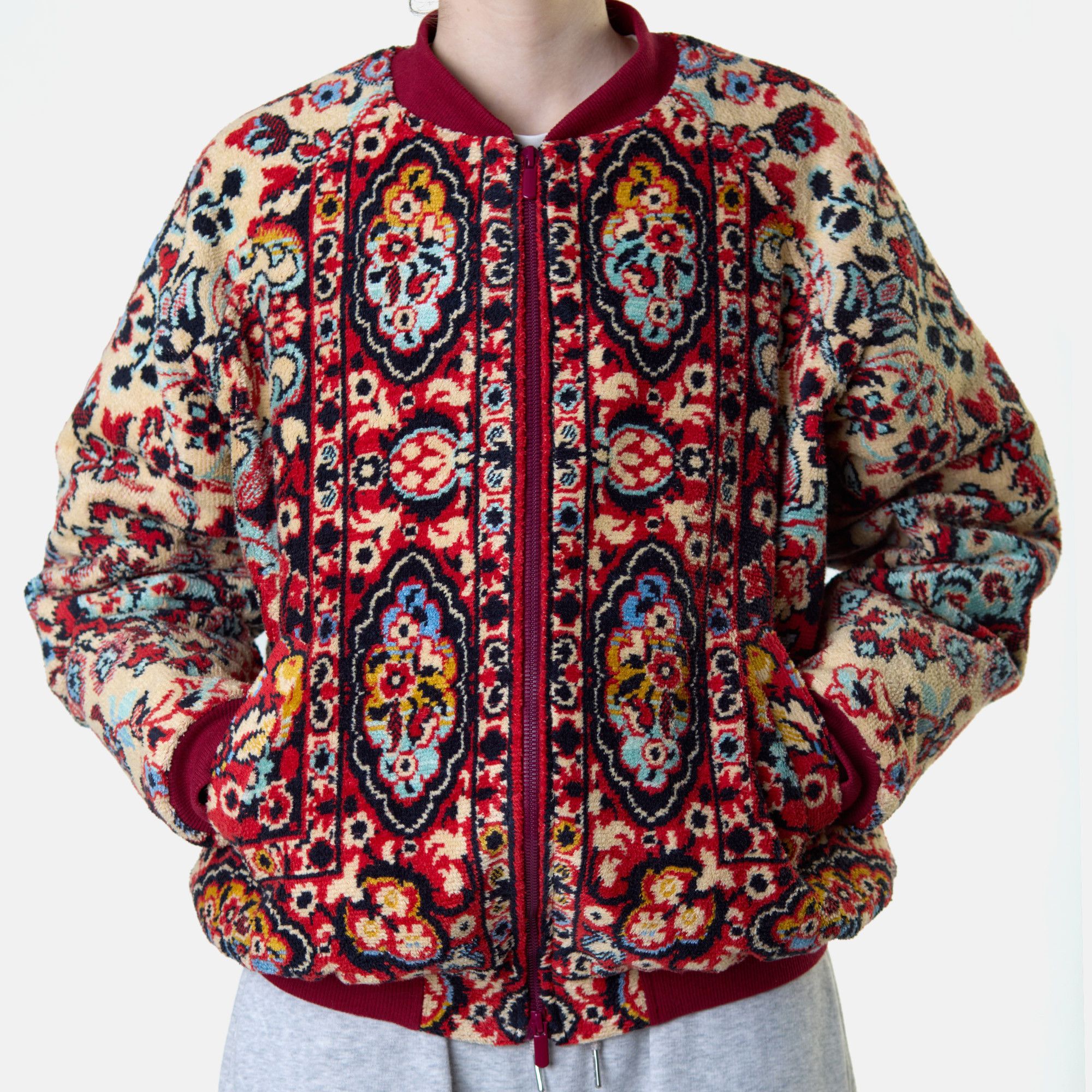Other Handmade Vintage Carpet Bomber Jacket – Upcycled Size M / US 6-8 / IT 42-44 - 3 Thumbnail