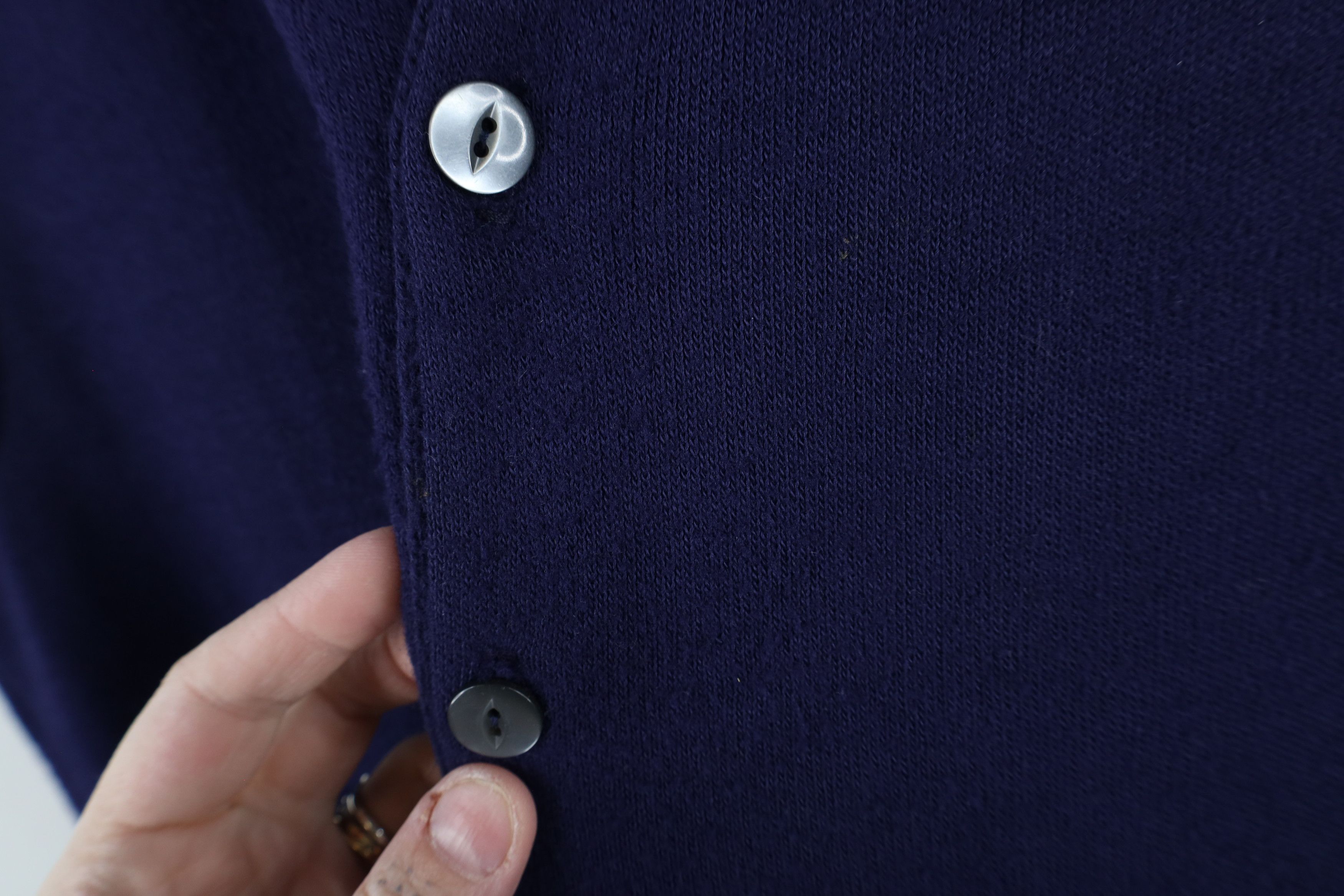 Vintage Vintage 70s Streetwear Blank Knit Cardigan Sweater Vest USA Size US L / EU 52-54 / 3 - 4 Thumbnail