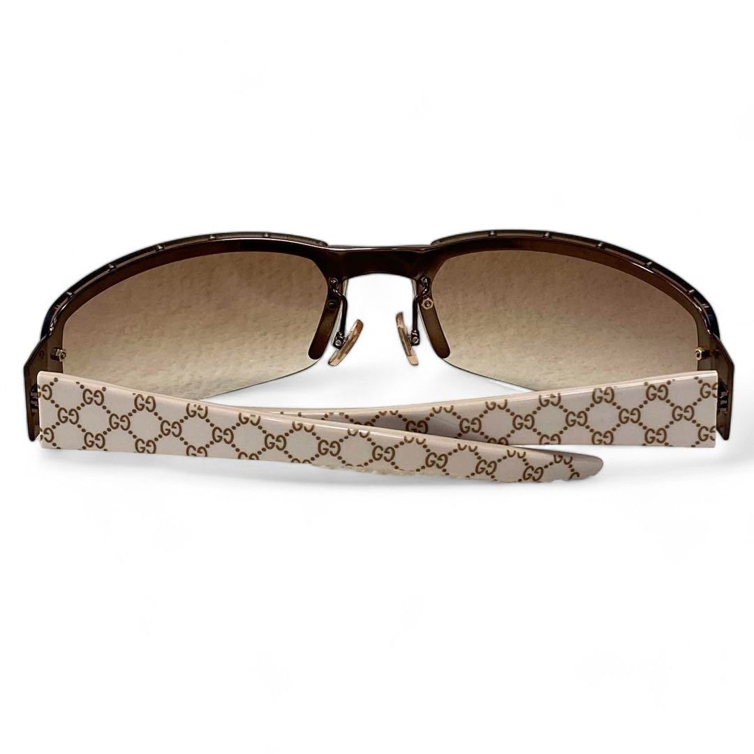 Gucci Gucci - Sunglasses Vintage Monogram Beige GG Studs Size ONE SIZE - 6 Thumbnail