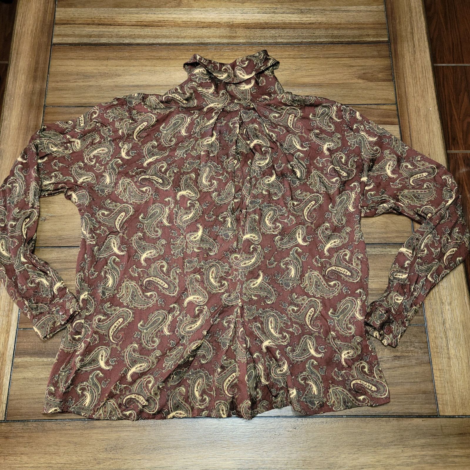 Other Rena Rowan for Saville LS Full Button Paisley Blouse - 14 Size XL / US 12-14 / IT 48-50 - 4 Thumbnail