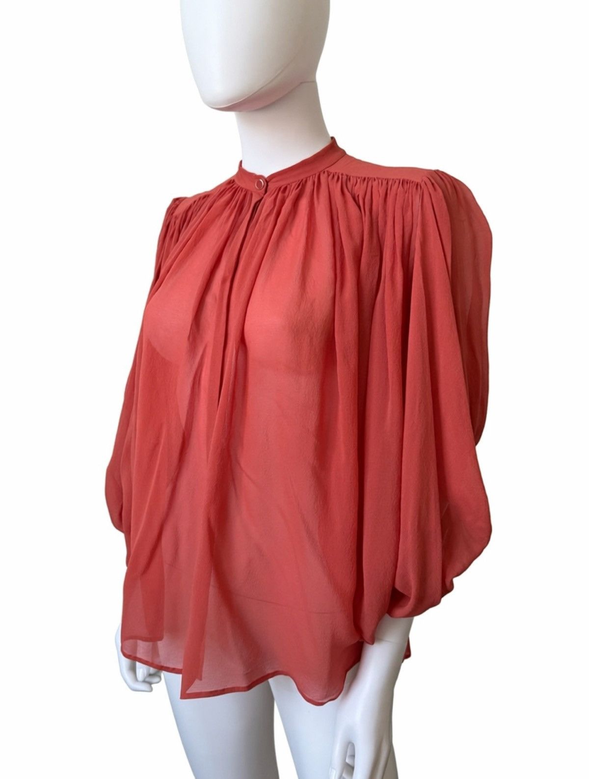 Chloe Chloé SS12 Clare Waight Keller Silk Blouse L’Atelier Rose Size XS / US 0-2 / IT 36-38 - 1 Thumbnail
