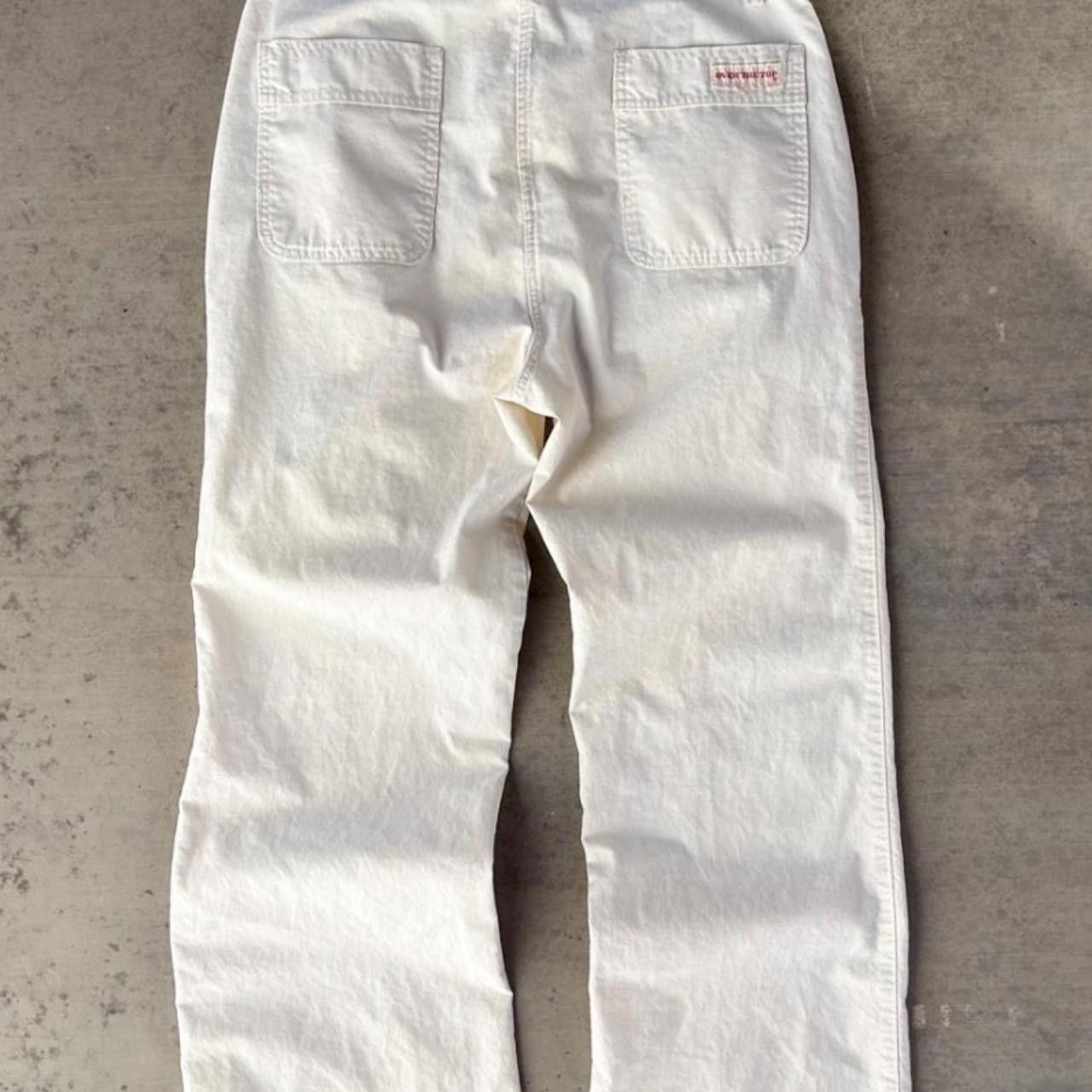 Designer Vintage 80s Flare White Pants Size US 30 / EU 46 - 3 Thumbnail