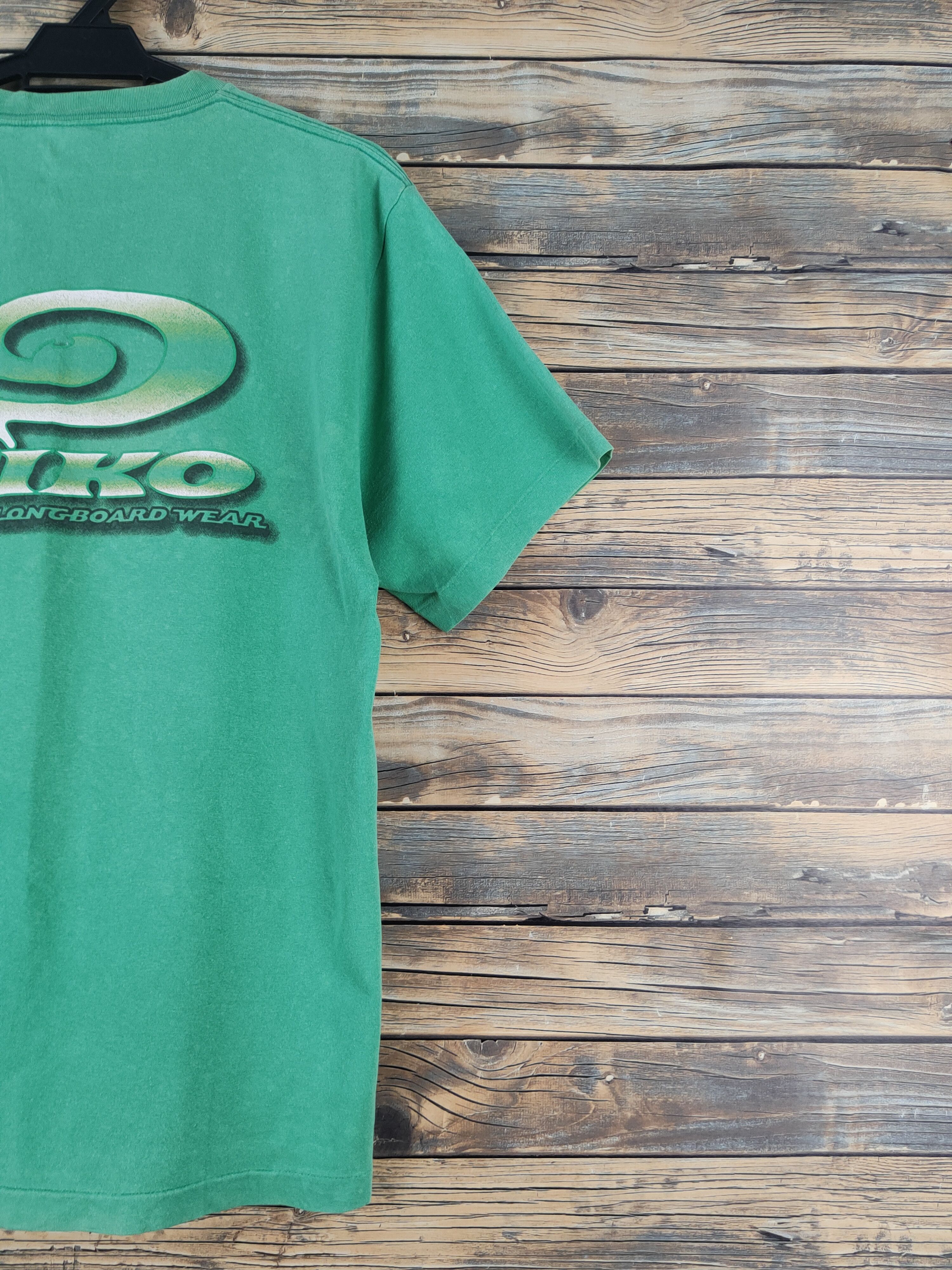 Japanese Brand DL Piko Surf Green Short Sleeve T-shirt #2755 Size US L / EU 52-54 / 3 - 11 Thumbnail