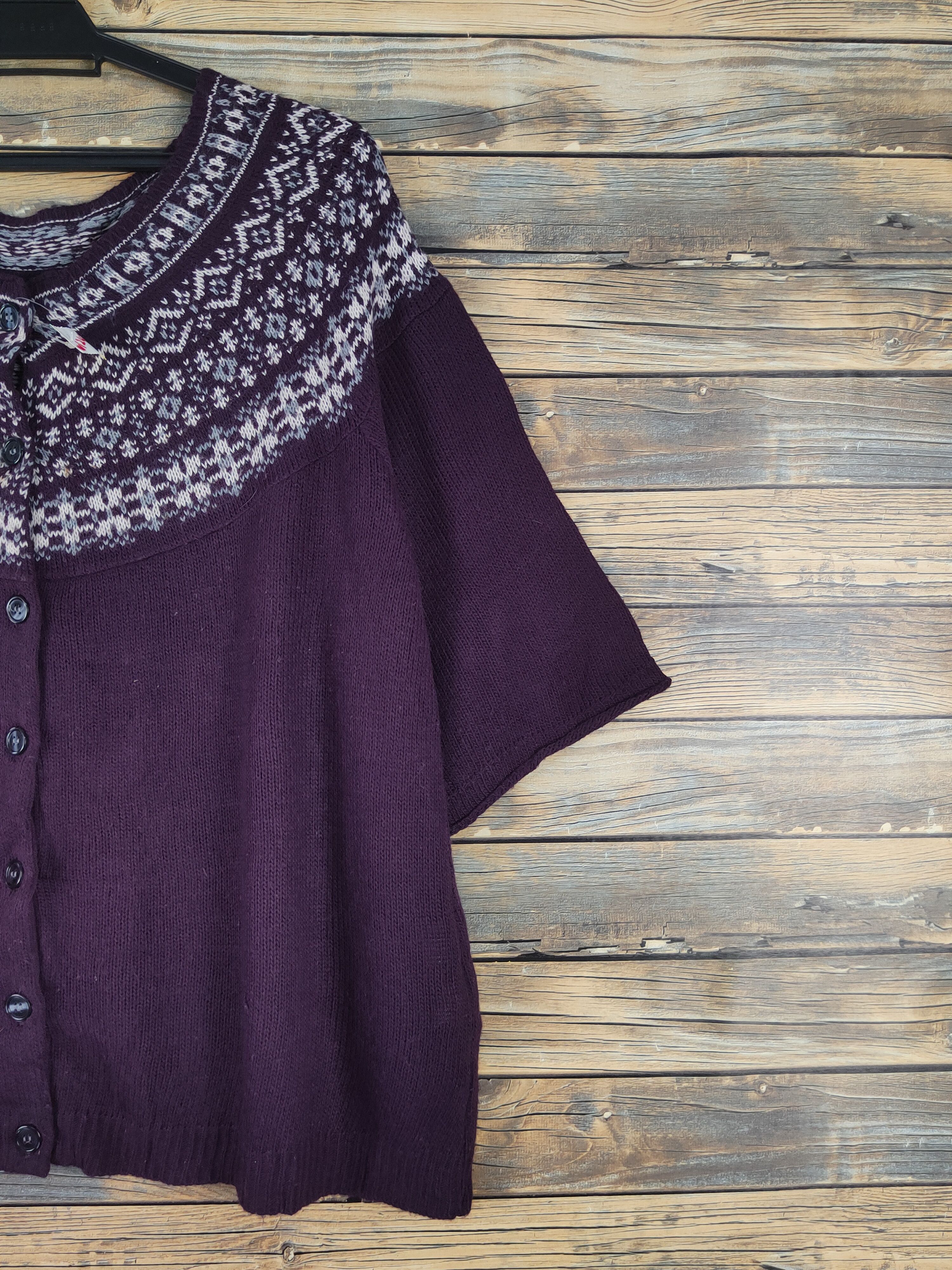Homespun Knitwear × Japanese Brand Nusy Dark Purple Knitwear Cardigan #W1242 Size M / US 6-8 / IT 42-44 - 5 Thumbnail
