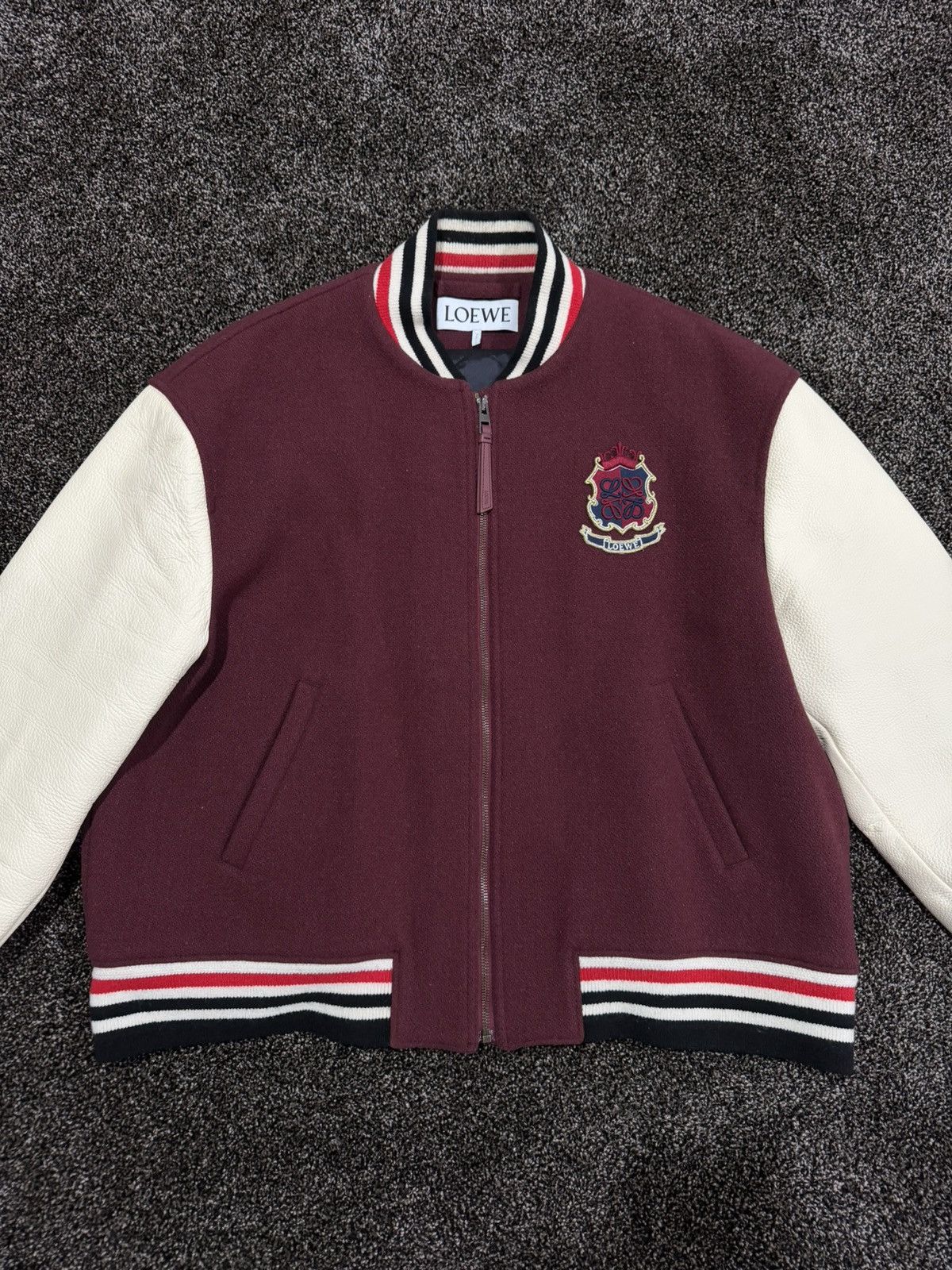 Loewe Loewe Floral Herbarium Embroider Leather/Wool Varsity Jacket Size US L / EU 52-54 / 3 - 5 Thumbnail
