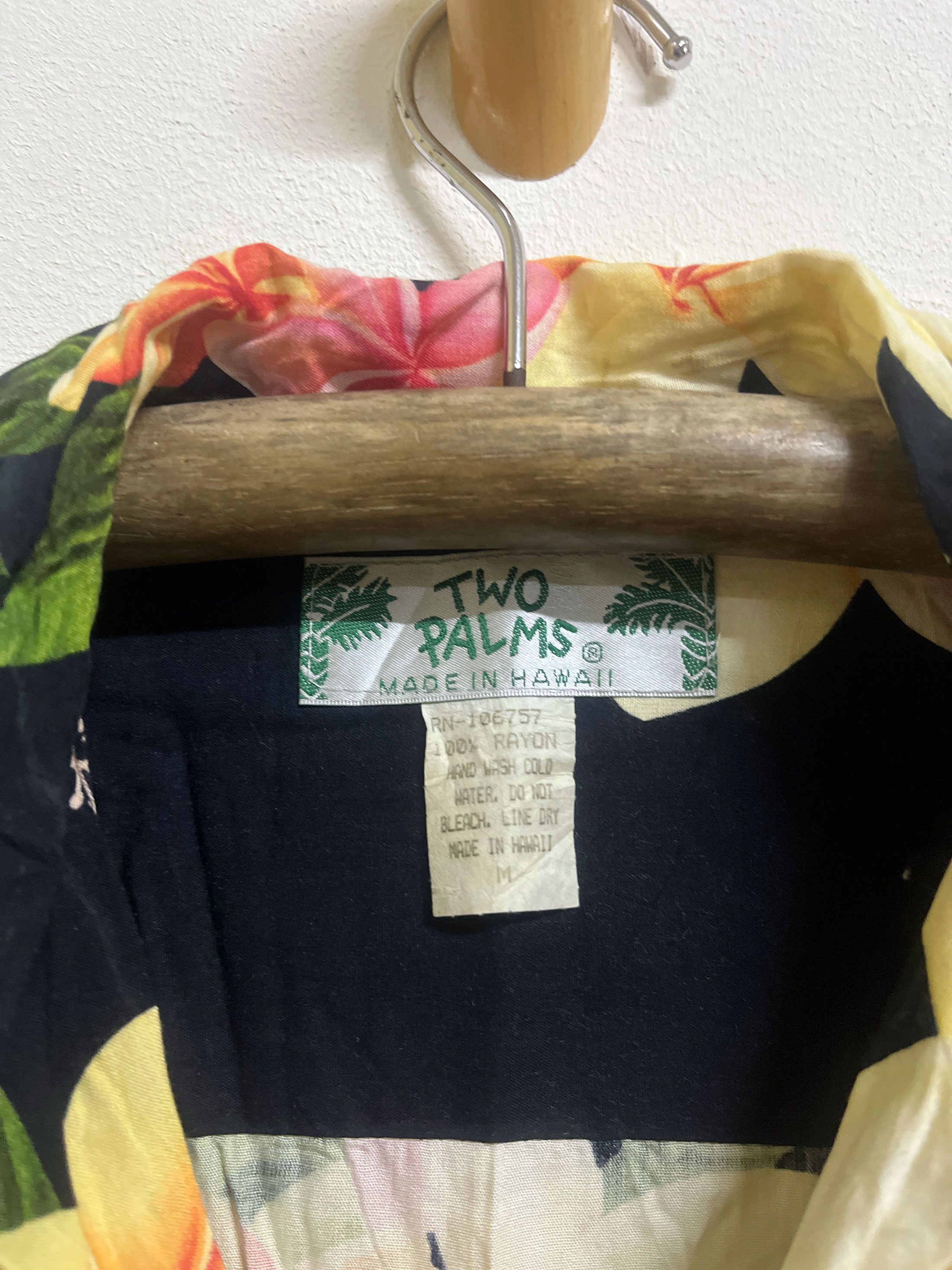Cult Of Individuality Vintage Two Palms Hawaii Short Sleeve Over Print 80s 90s Size US M / EU 48-50 / 2 - 2 Thumbnail