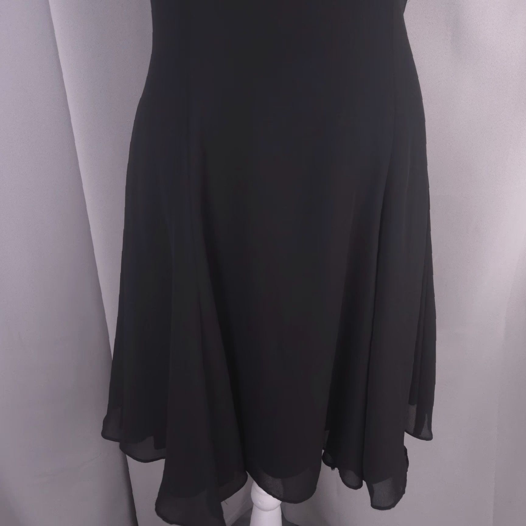 Vintage Yes Alex Evenings Dress Petite XS S Black Pearl Strap Mini Y2K  Fairycore Vtg