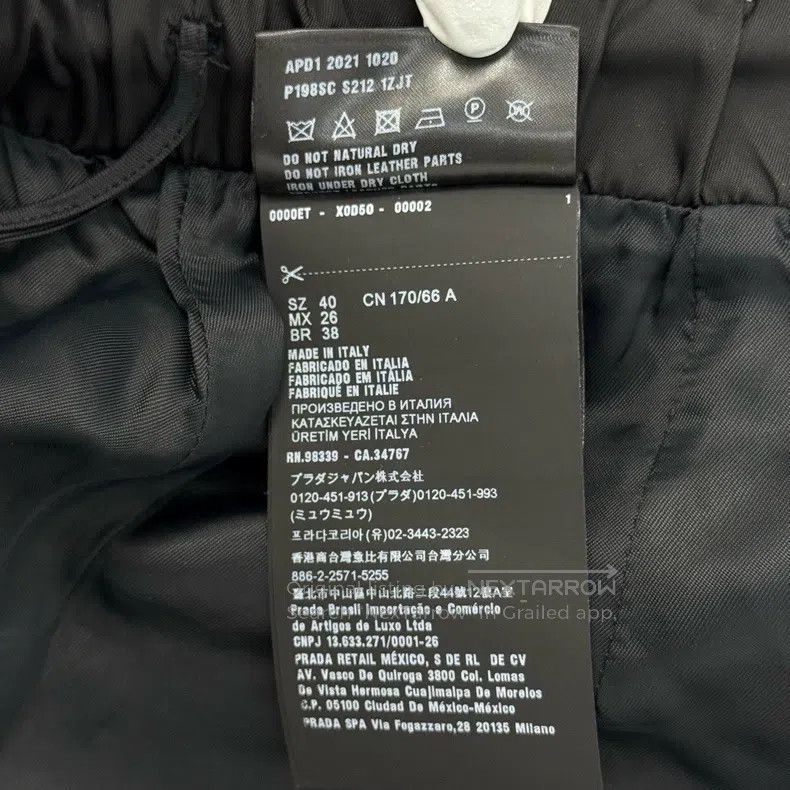 Prada Prada Dark gray checkered triangle stitching sheep wool sh Size 26" / US 2 / IT 38 - 6 Thumbnail