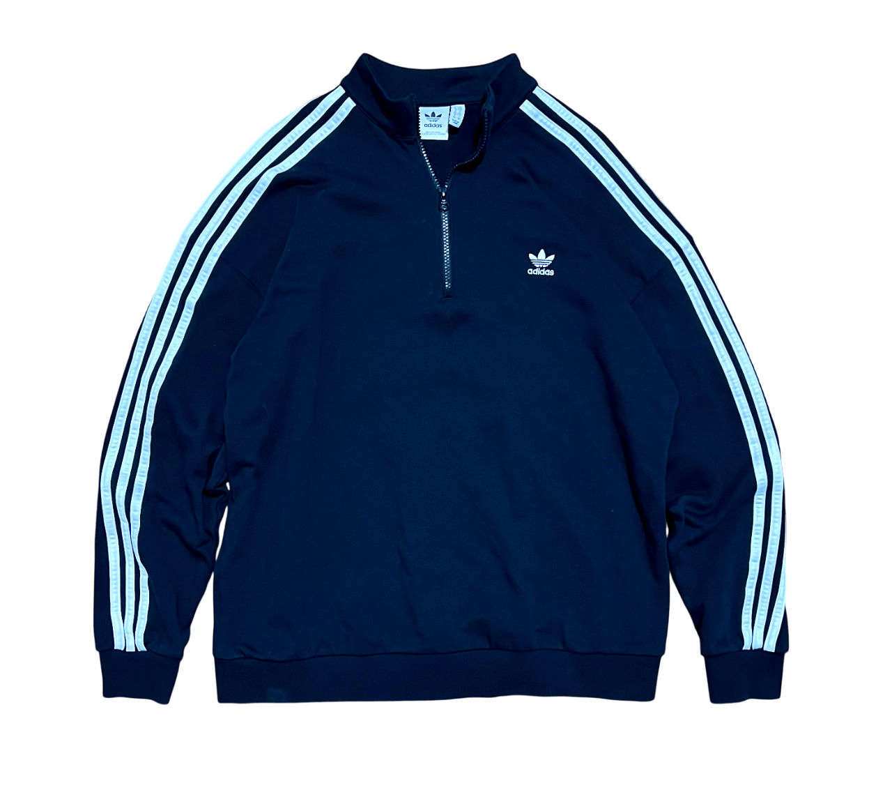 Adidas Adidas Retro Embroidered Logo Quarter Zip Long Sleeve Shirt Size US L / EU 52-54 / 3 - 1 Thumbnail