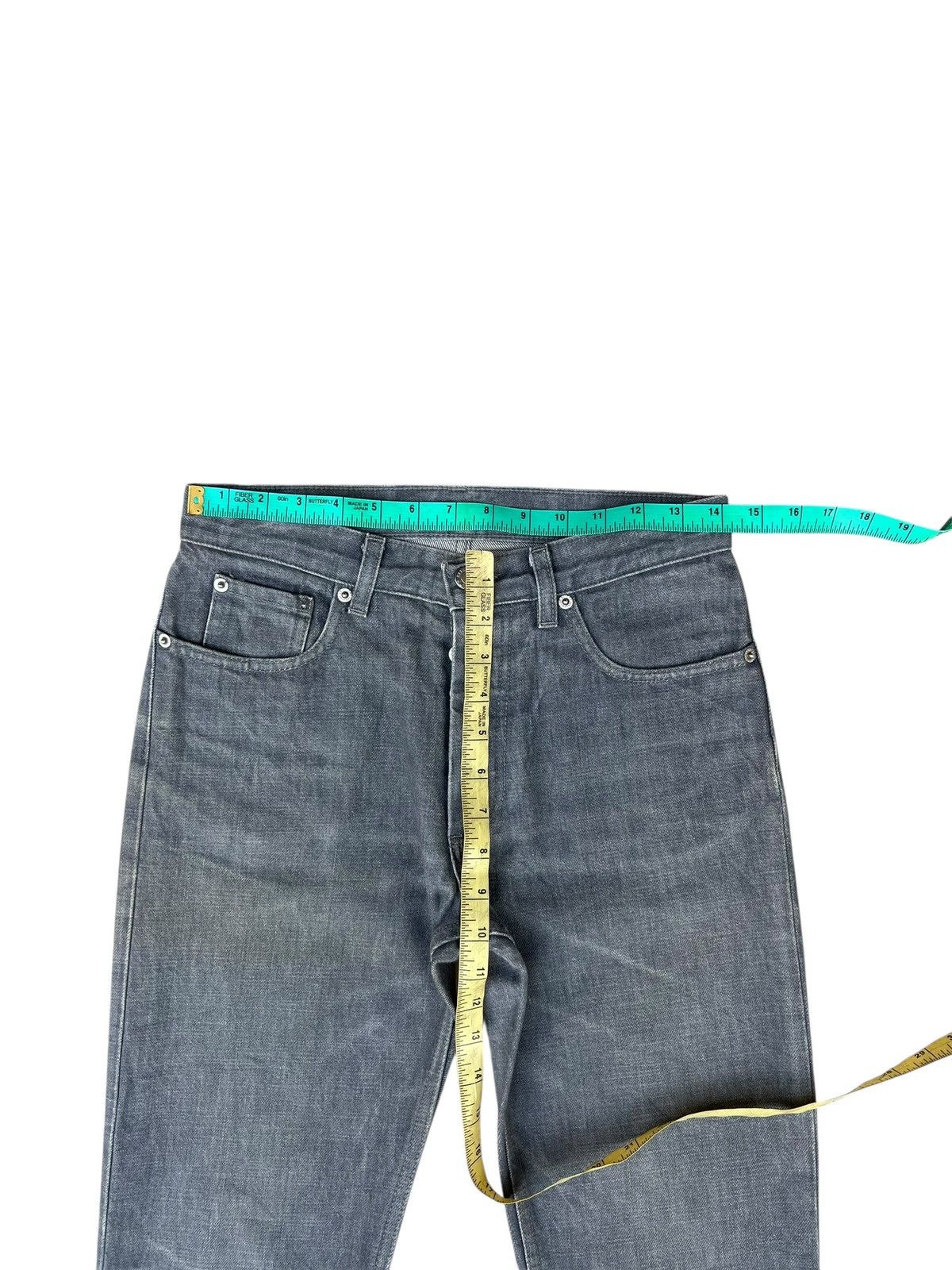Vintage Helmut Lang Italian Cut Faded Mud Grey Denim Jeans