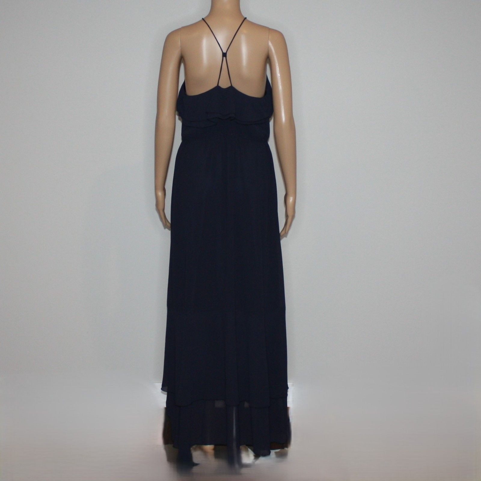 H&M H&M Women's Navy Blue Chiffon Maxi Dress in size US 8 NWT Size M / US 6-8 / IT 42-44 - 8 Thumbnail