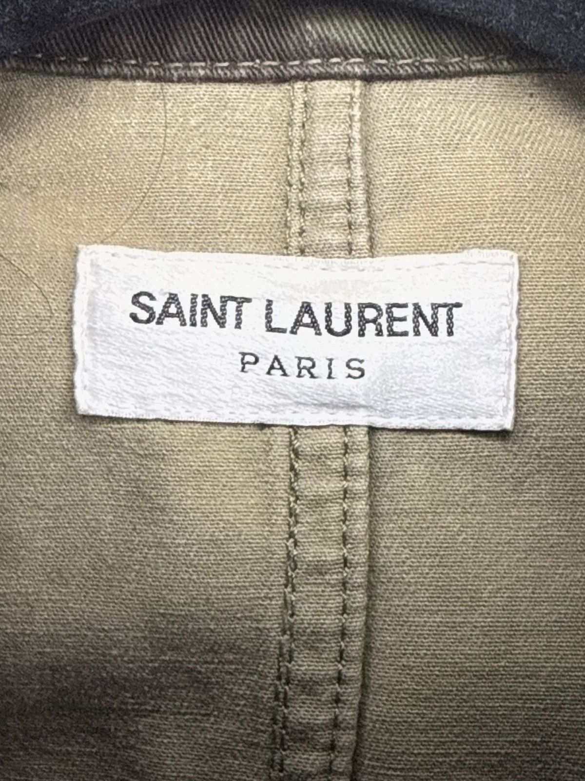 Saint Laurent Paris Saint Laurent Paris SS15 Psych Rock Fringed Military Jacket Size US M / EU 48-50 / 2 - 3 Thumbnail