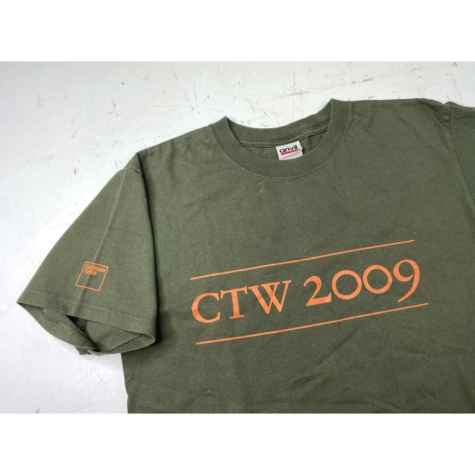 Anvil VINTAGE Goldman Sachs Community Teamworks T Shirt Size M Green Anvil Logo City Classic American Mens Regular Size US M / EU 48-50 / 2 - 2 Thumbnail