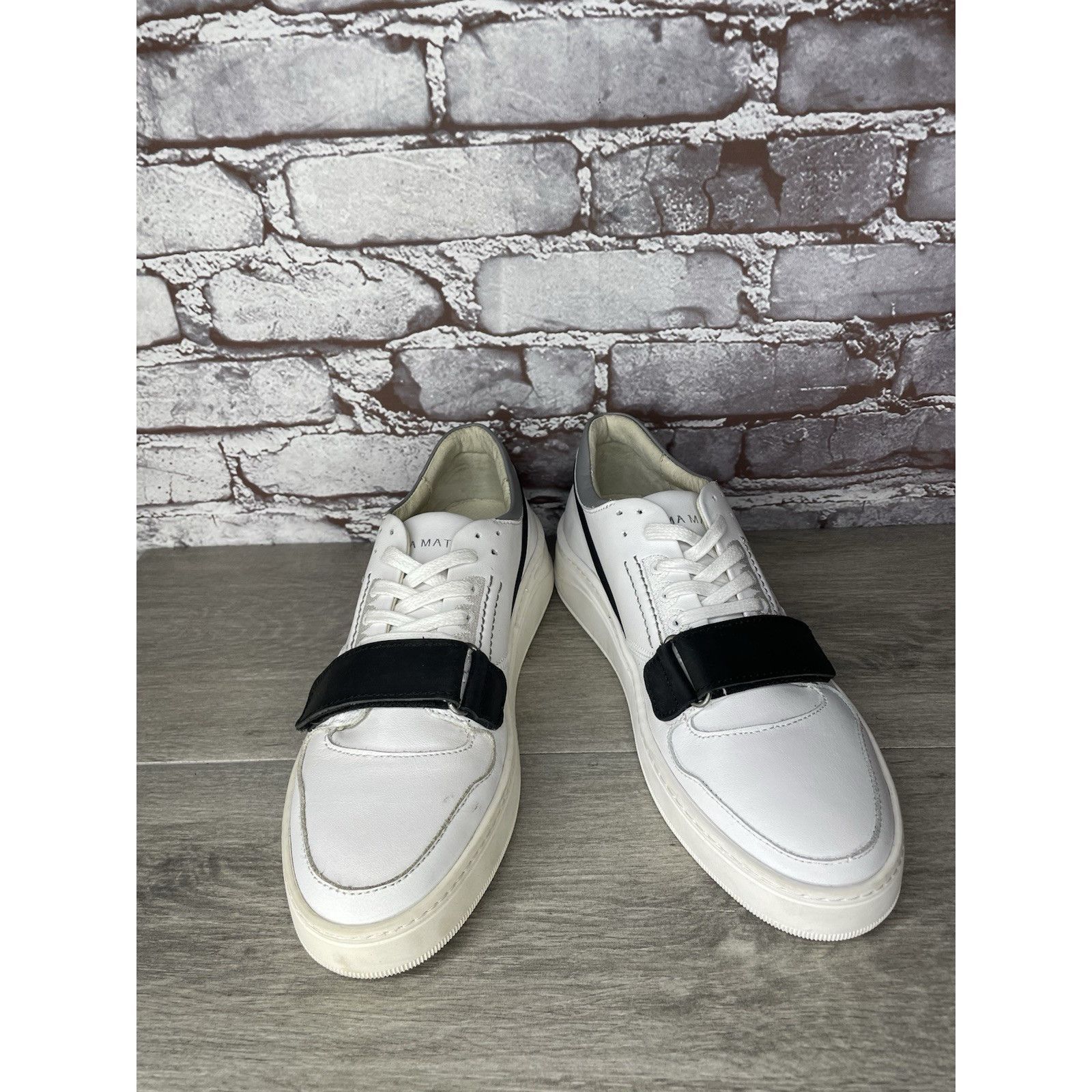 ALBA Gamma 4 True Alma Mater White Leather Strap Lace Up Shoes Me Size US 7 / EU 40 - 14 Thumbnail