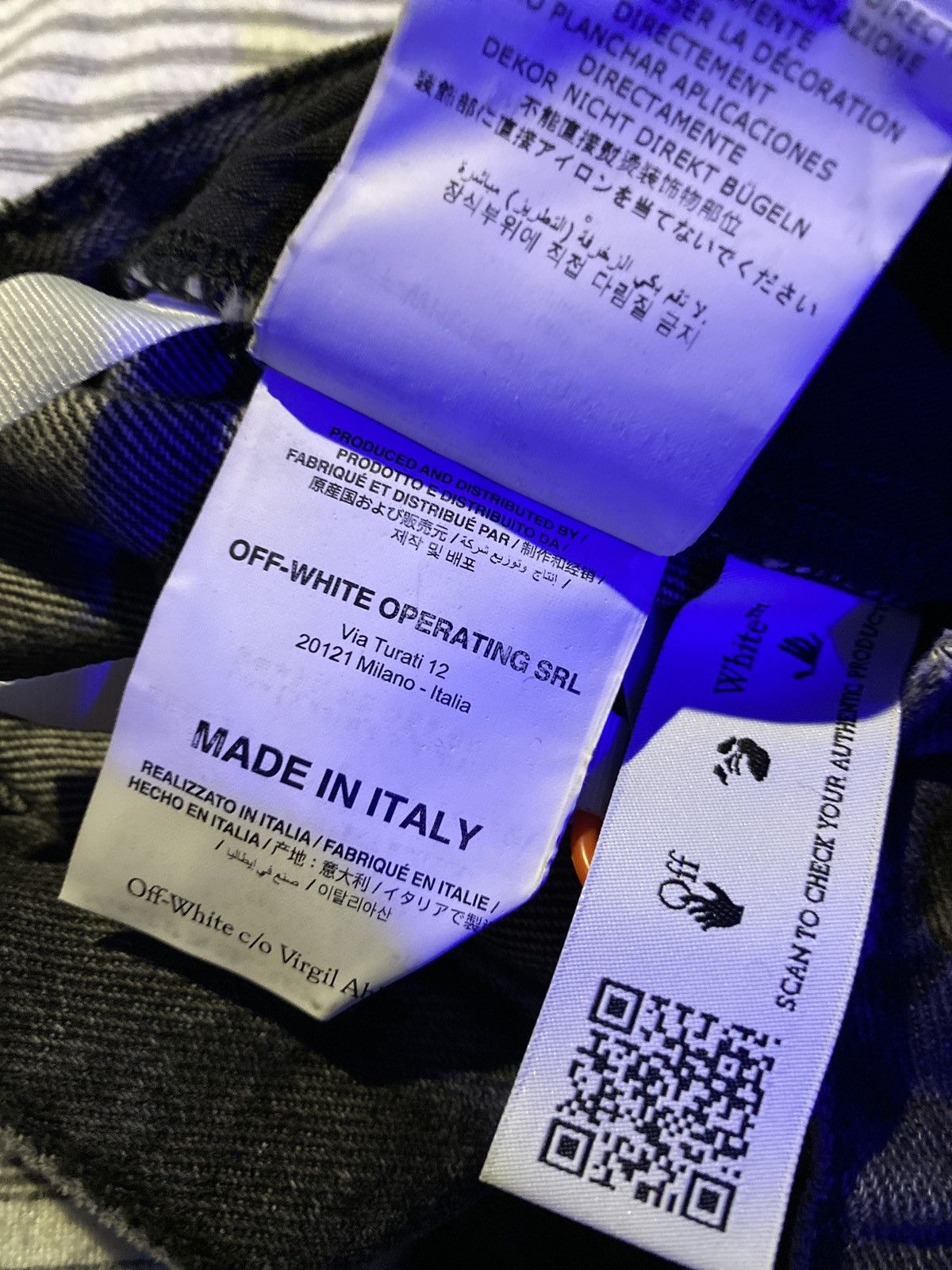 Off-White × Virgil Abloh Painter Slim Diagonal Embroidered Denim Size US 34 / EU 50 - 9 Thumbnail