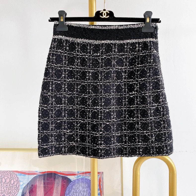 Dior Dior Tweed plaid skirt Size 24" / US 00 / IT 34 - 1 Thumbnail