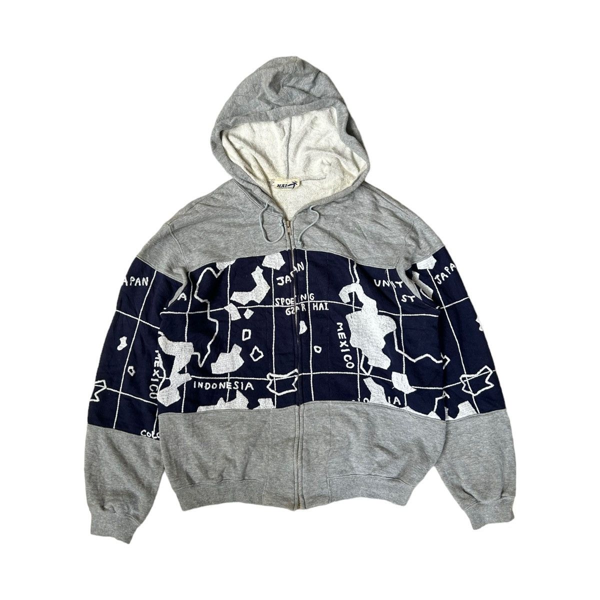 image of Archival Clothing x Hai Sporting Gear Vintage Hai Sporting Gear By Issey Miyake Hoodie Jacket in Gr