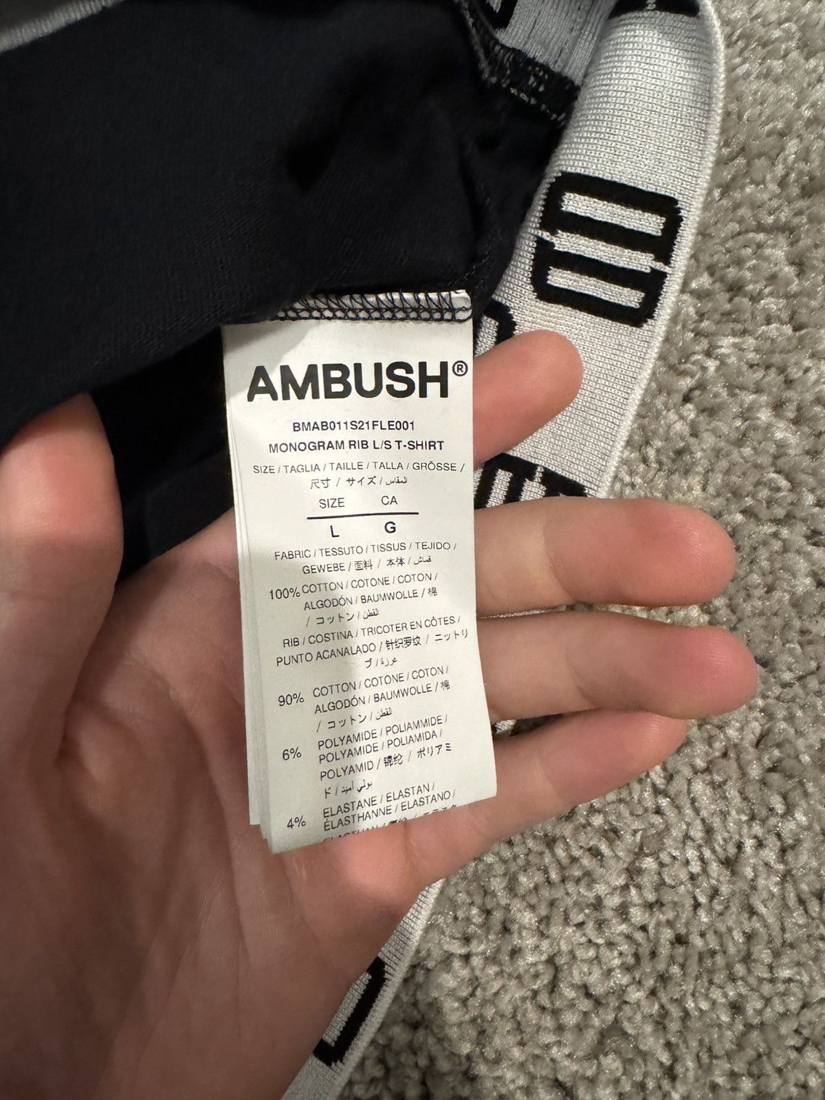 Ambush Design Ambush Monogram Long Sleeve Size US L / EU 52-54 / 3 - 5 Thumbnail