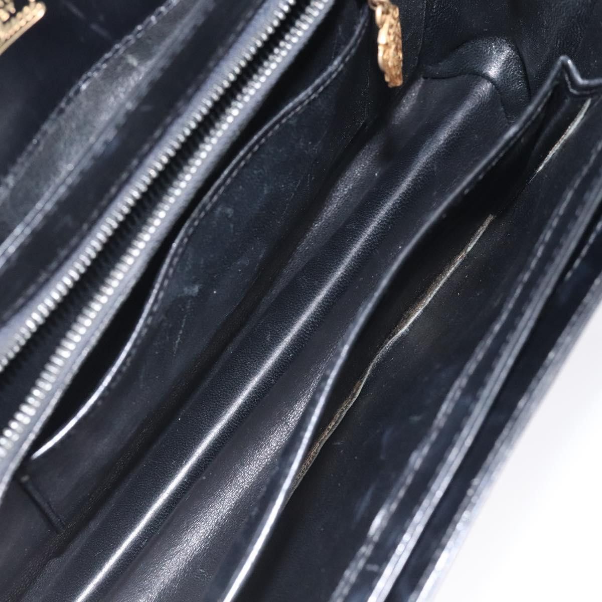 Gucci GUCCI Hand Bag Leather Black Gold Size ONE SIZE - 11 Thumbnail